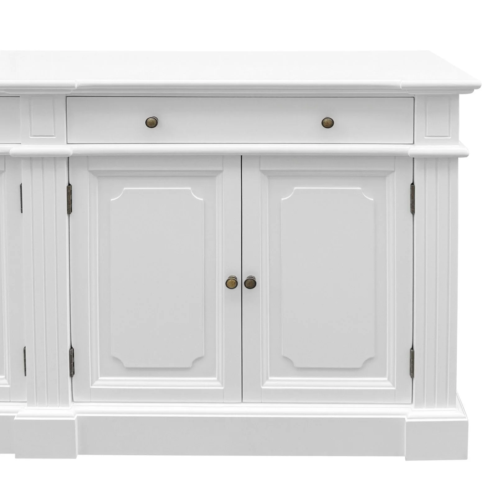 Harbourline Classic Hamptons Panelled Sideboard Buffet & Console Cabinet with 4 Doors & 2 Drawers - Image 7