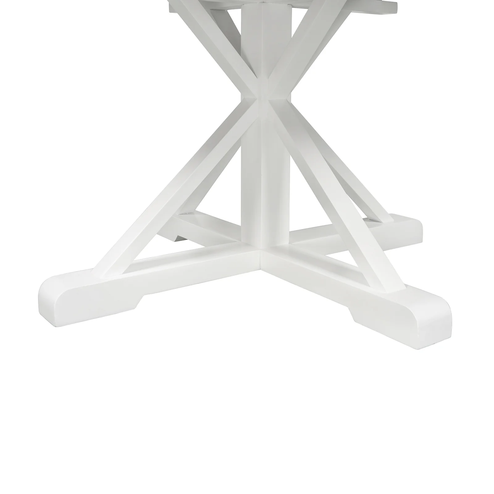 Hamptons Sorrento 150-190cm Round Extendable Trestle Dining Table - Image 17