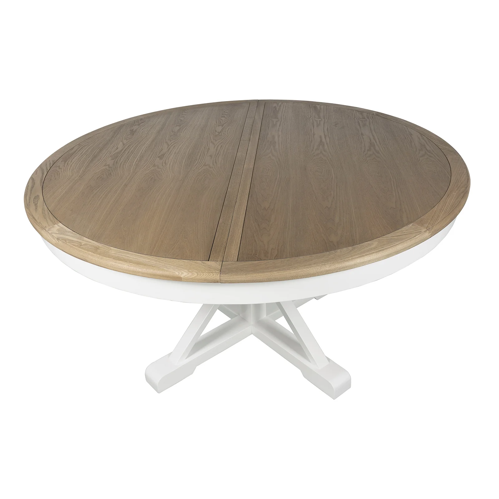 Hamptons Sorrento 150-190cm Round Extendable Trestle Dining Table - Image 5