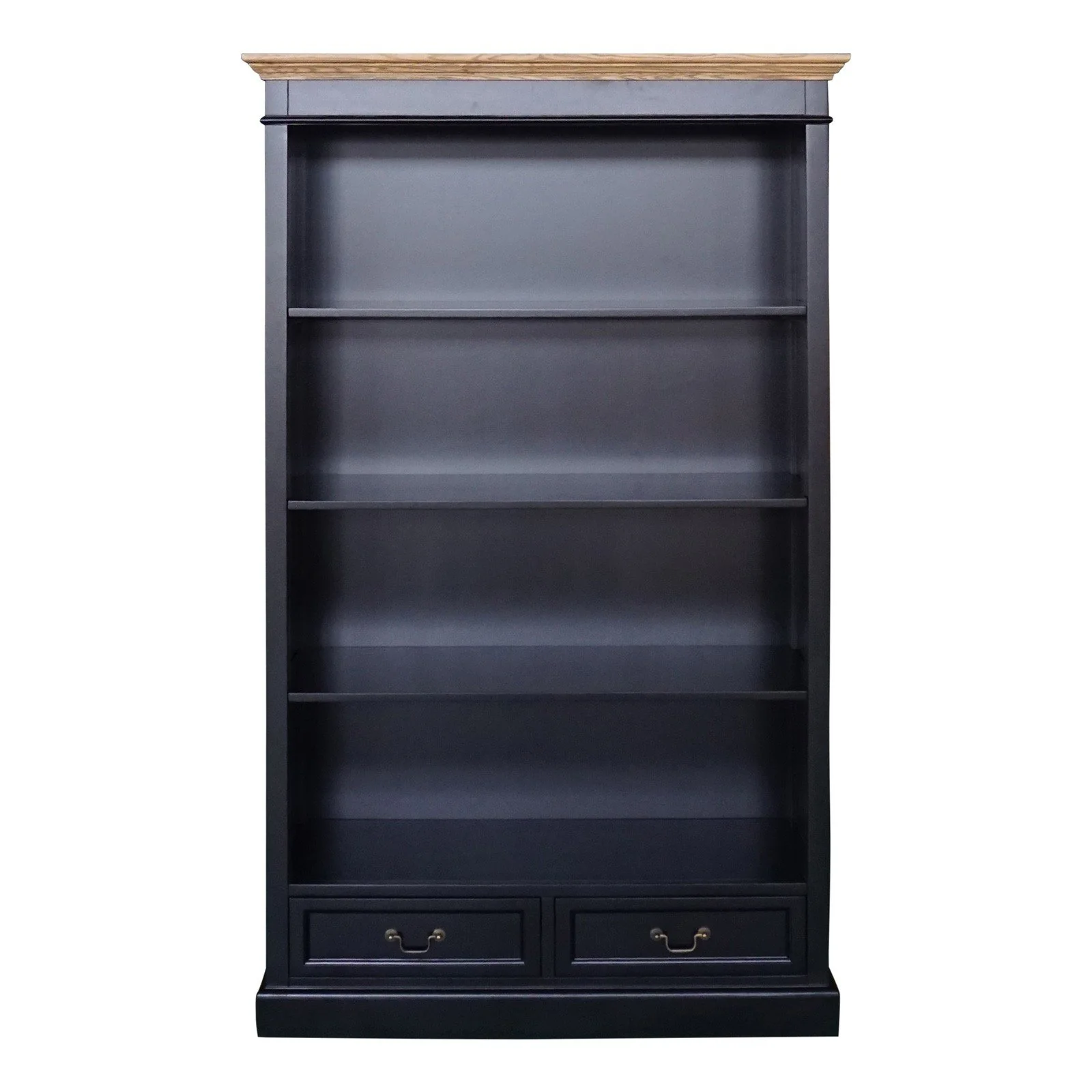 Hamptons Sorrento 2 Drawer Open Library Bookcase - Image 14