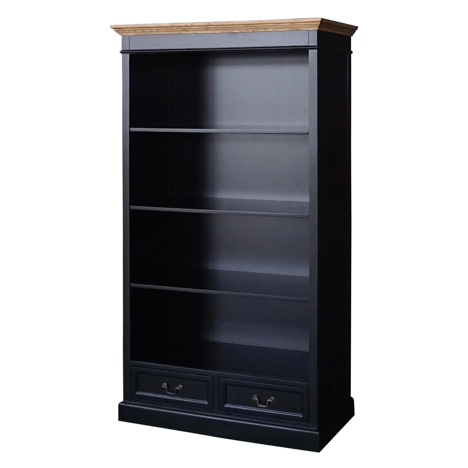 Hamptons Sorrento 2 Drawer Open Library Bookcase - Image 15