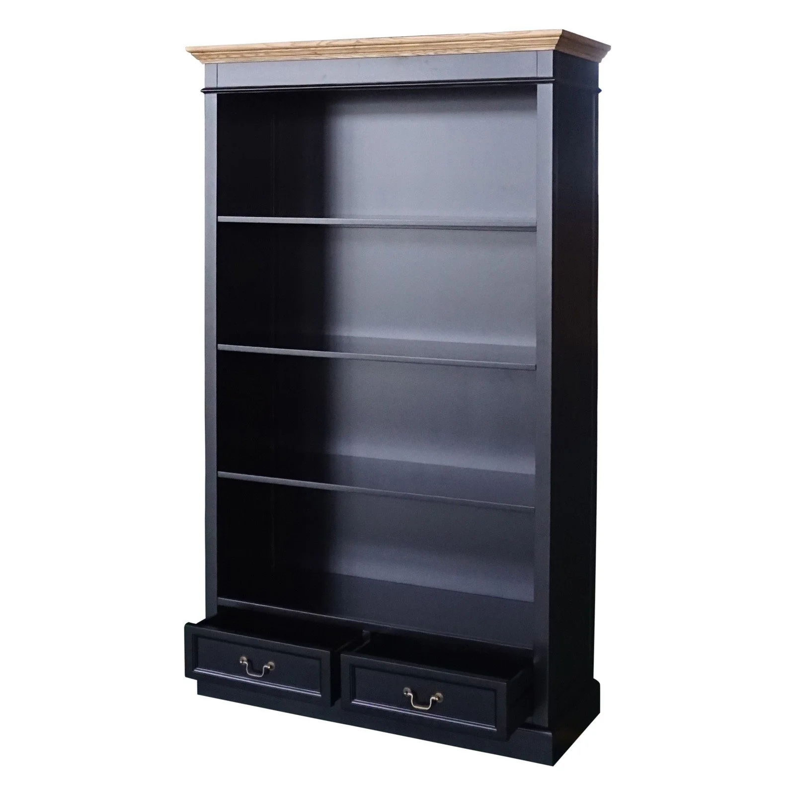 Hamptons Sorrento 2 Drawer Open Library Bookcase - Image 17