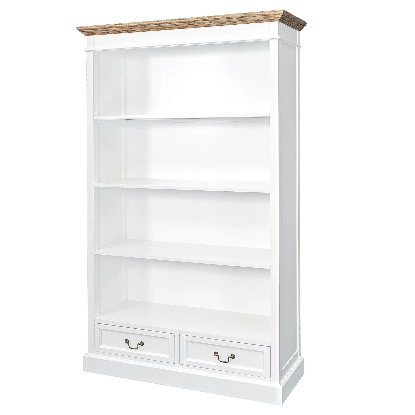 Hamptons Sorrento 2 Drawer Open Library Bookcase - Image 3