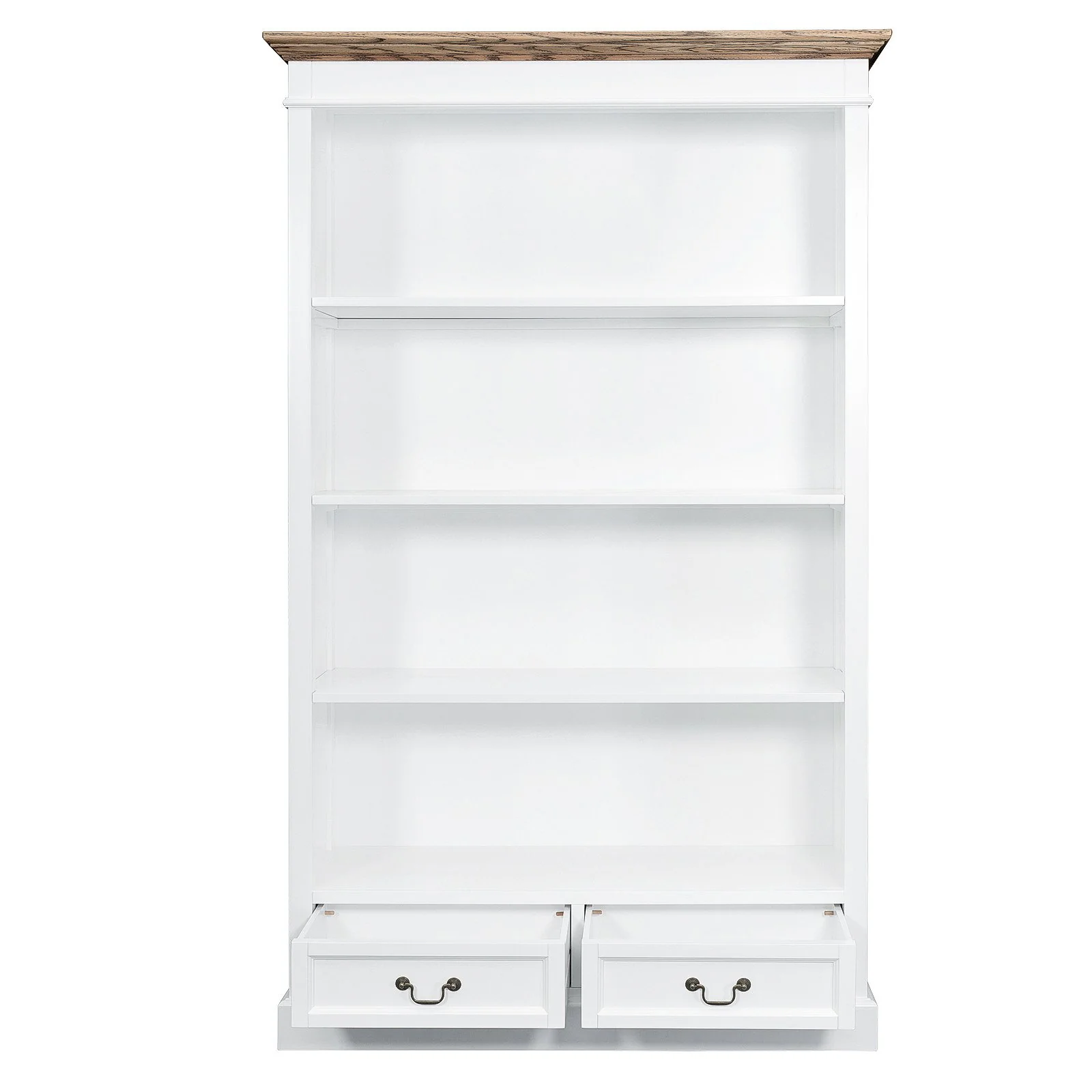 Hamptons Sorrento 2 Drawer Open Library Bookcase - Image 5