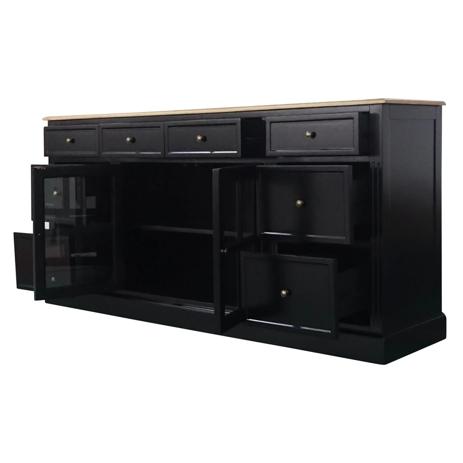 Hamptons Sorrento 2 Glass Door Sideboard Buffet - Image 18