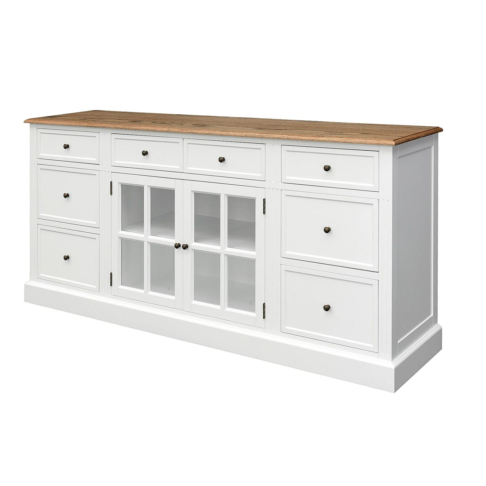 Hamptons Sorrento 2 Glass Door Sideboard Buffet - Image 3