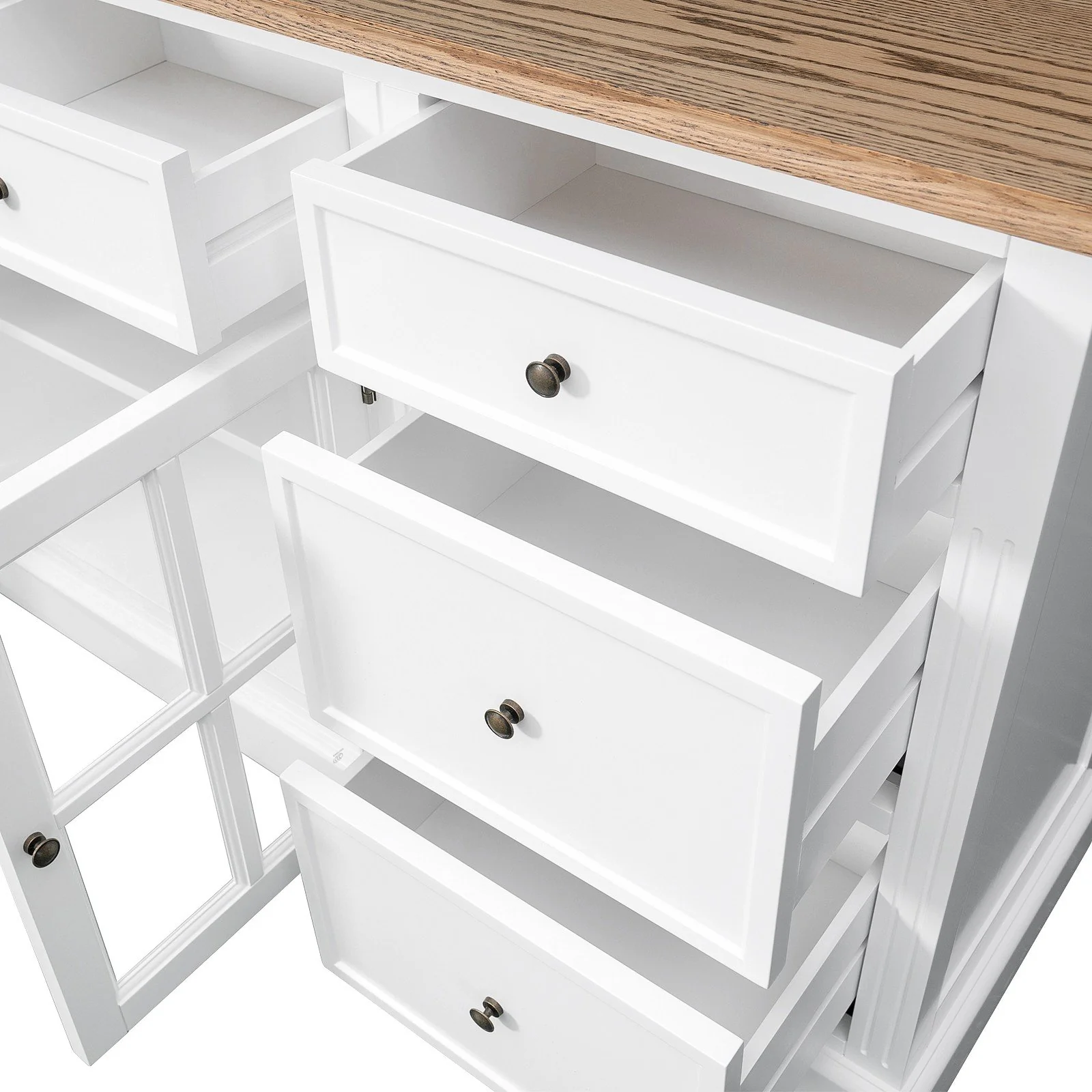 Hamptons Sorrento 2 Glass Door Sideboard Buffet - Image 8