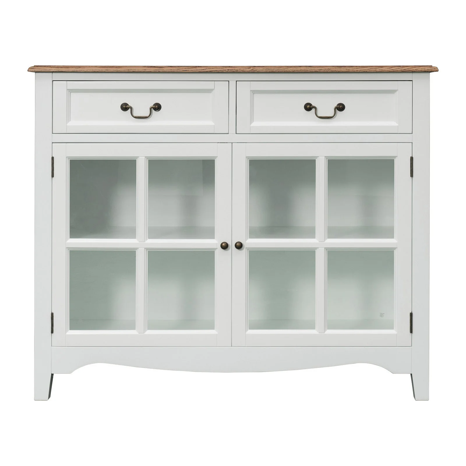 Hamptons Sorrento 2 Glass Door Small Sideboard Buffet - Image 12