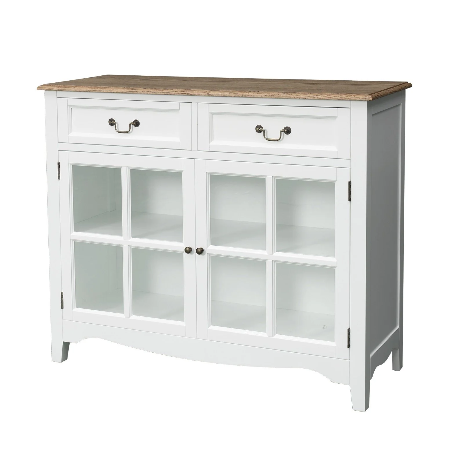 Hamptons Sorrento 2 Glass Door Small Sideboard Buffet - Image 13