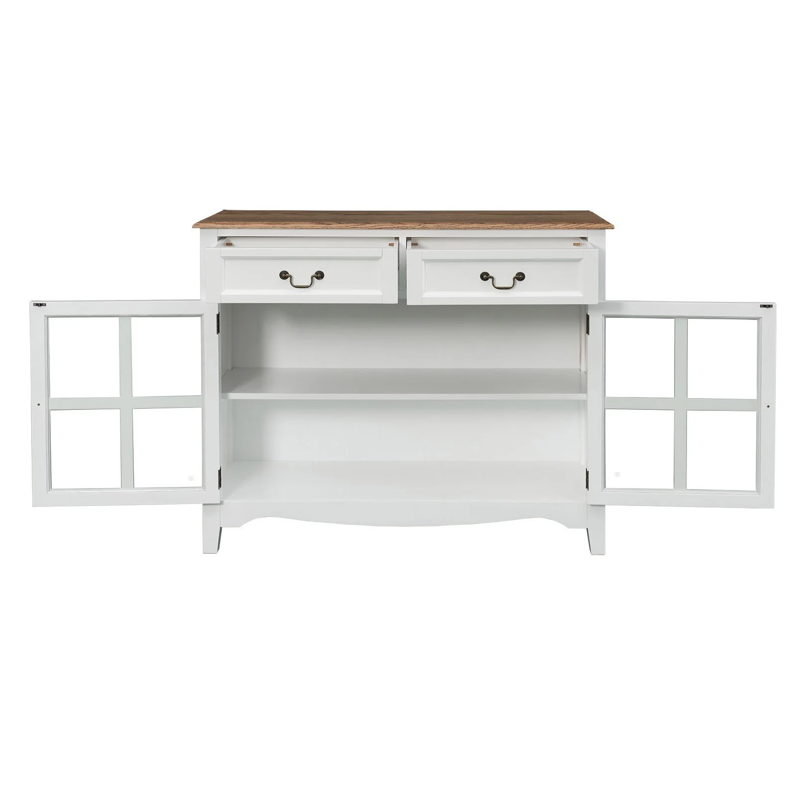 Hamptons Sorrento 2 Glass Door Small Sideboard Buffet - Image 14