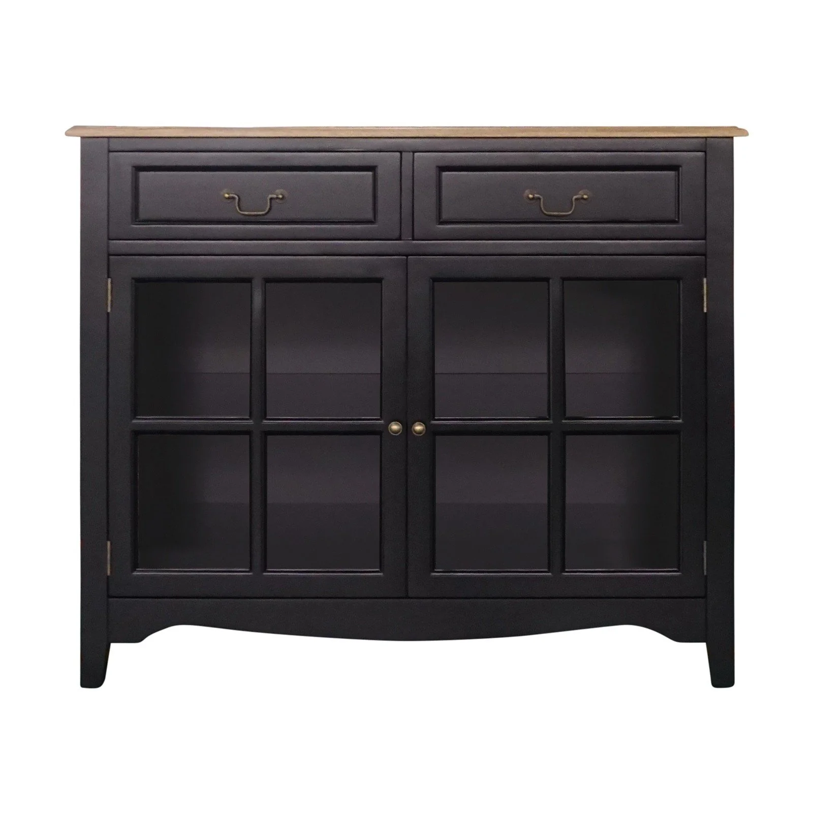 Hamptons Sorrento 2 Glass Door Small Sideboard Buffet - Image 3