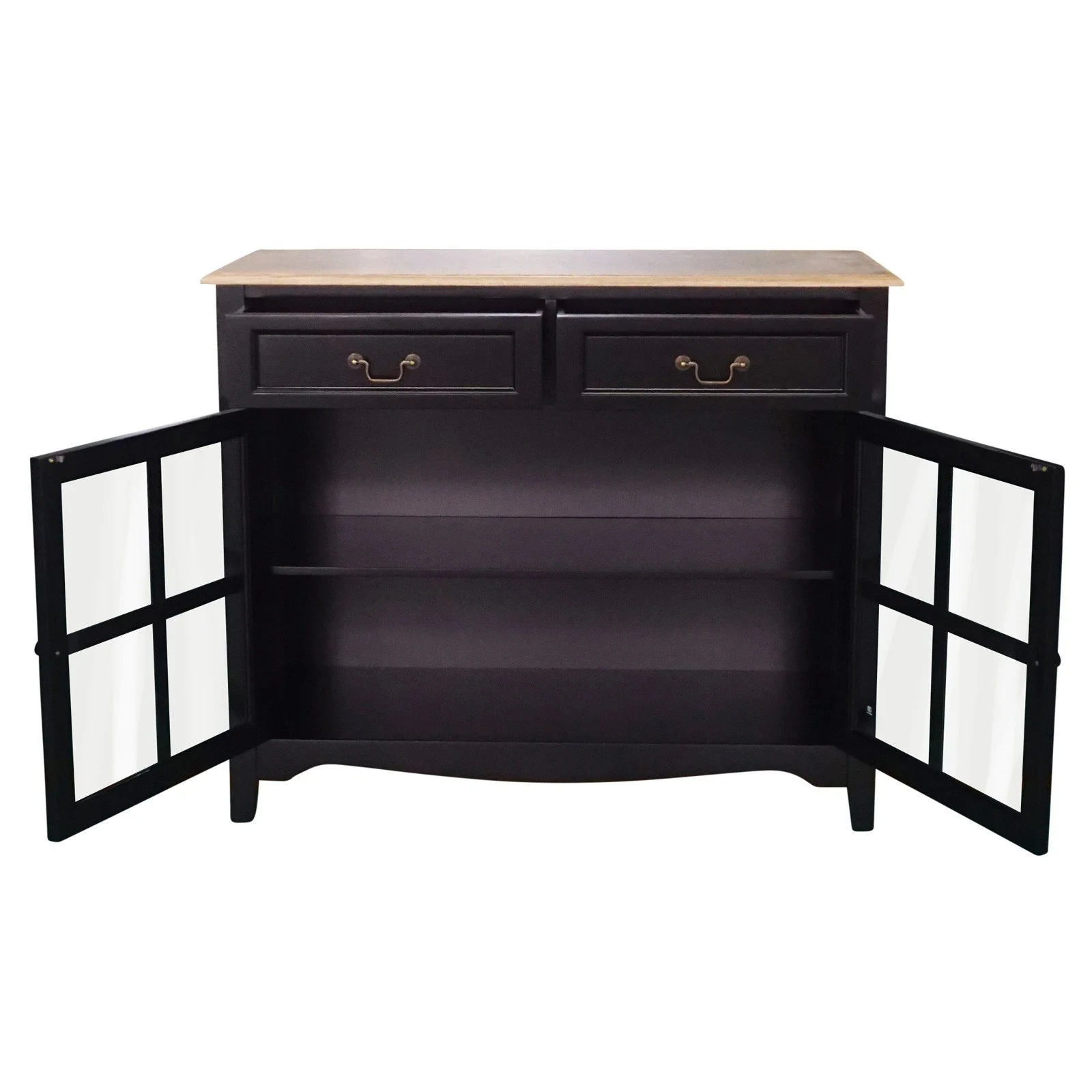 Hamptons Sorrento 2 Glass Door Small Sideboard Buffet - Image 8