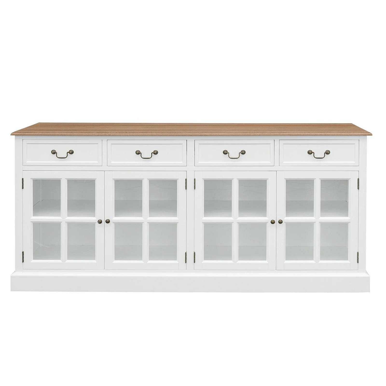 Hamptons Sorrento 4 Glass Door Sideboard Buffet - Image 11
