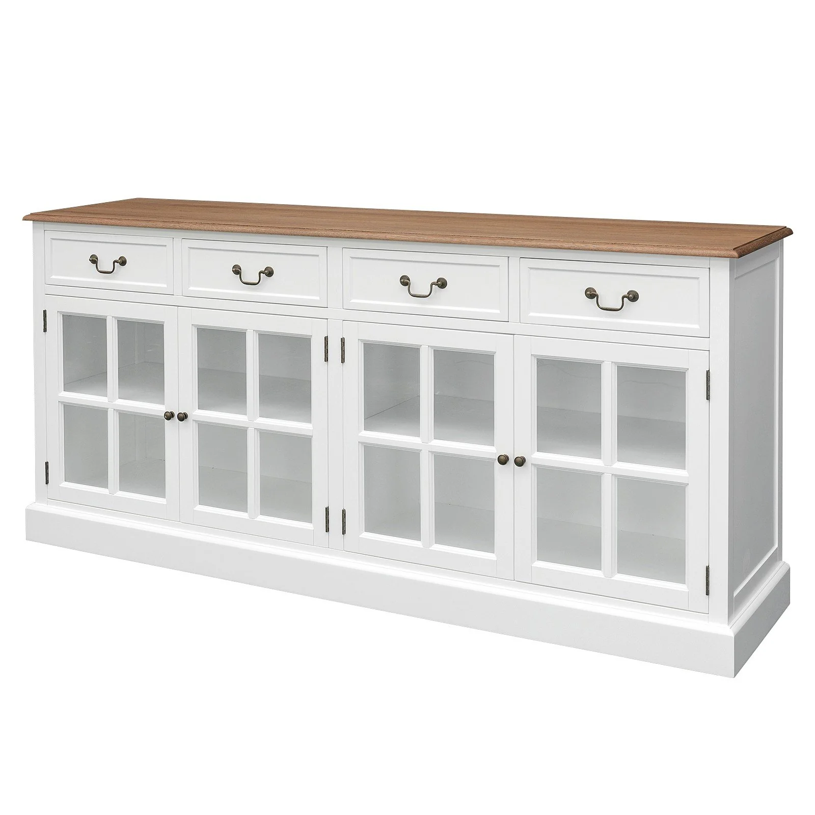 Hamptons Sorrento 4 Glass Door Sideboard Buffet - Image 13