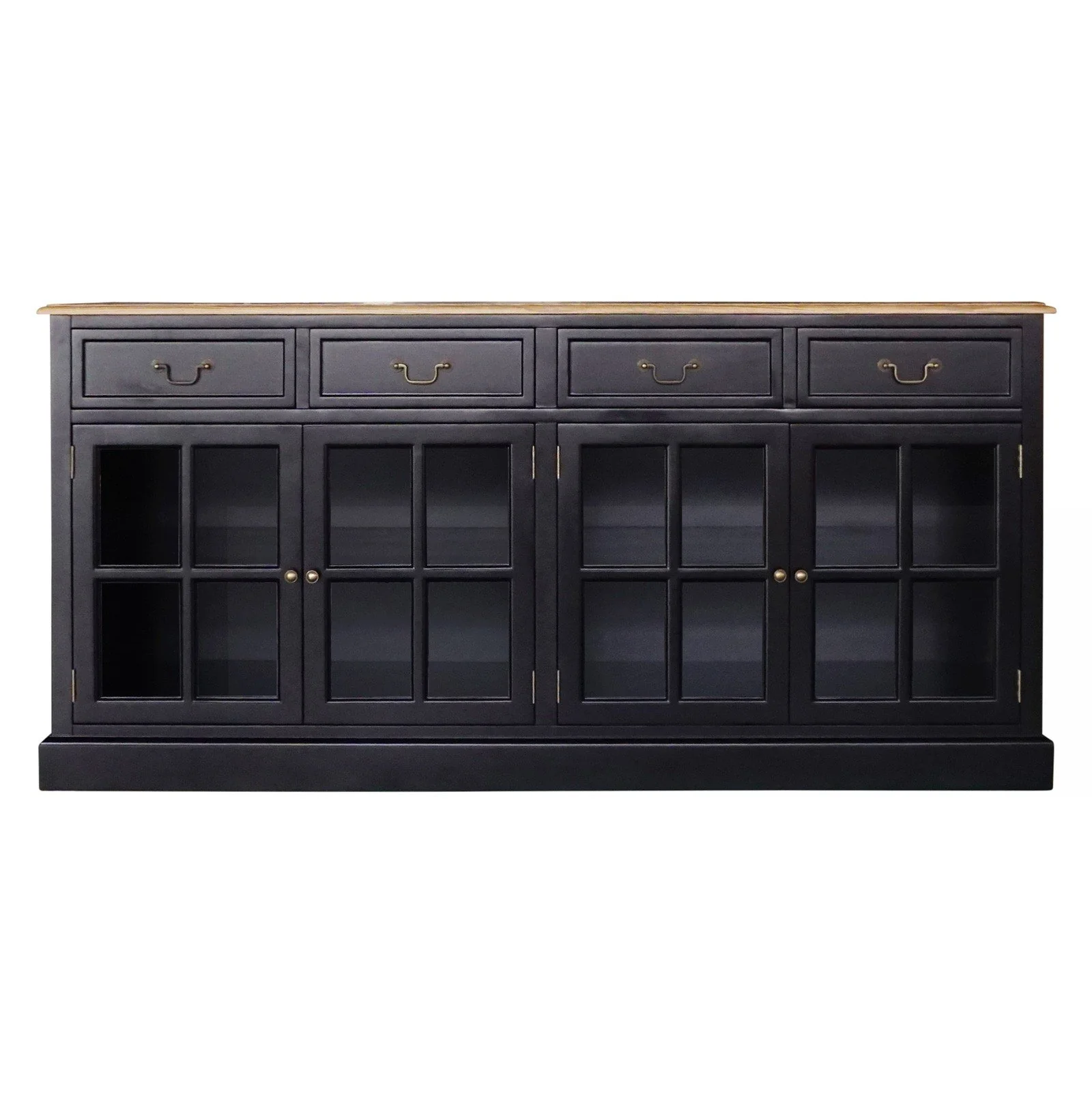 Hamptons Sorrento 4 Glass Door Sideboard Buffet - Image 3