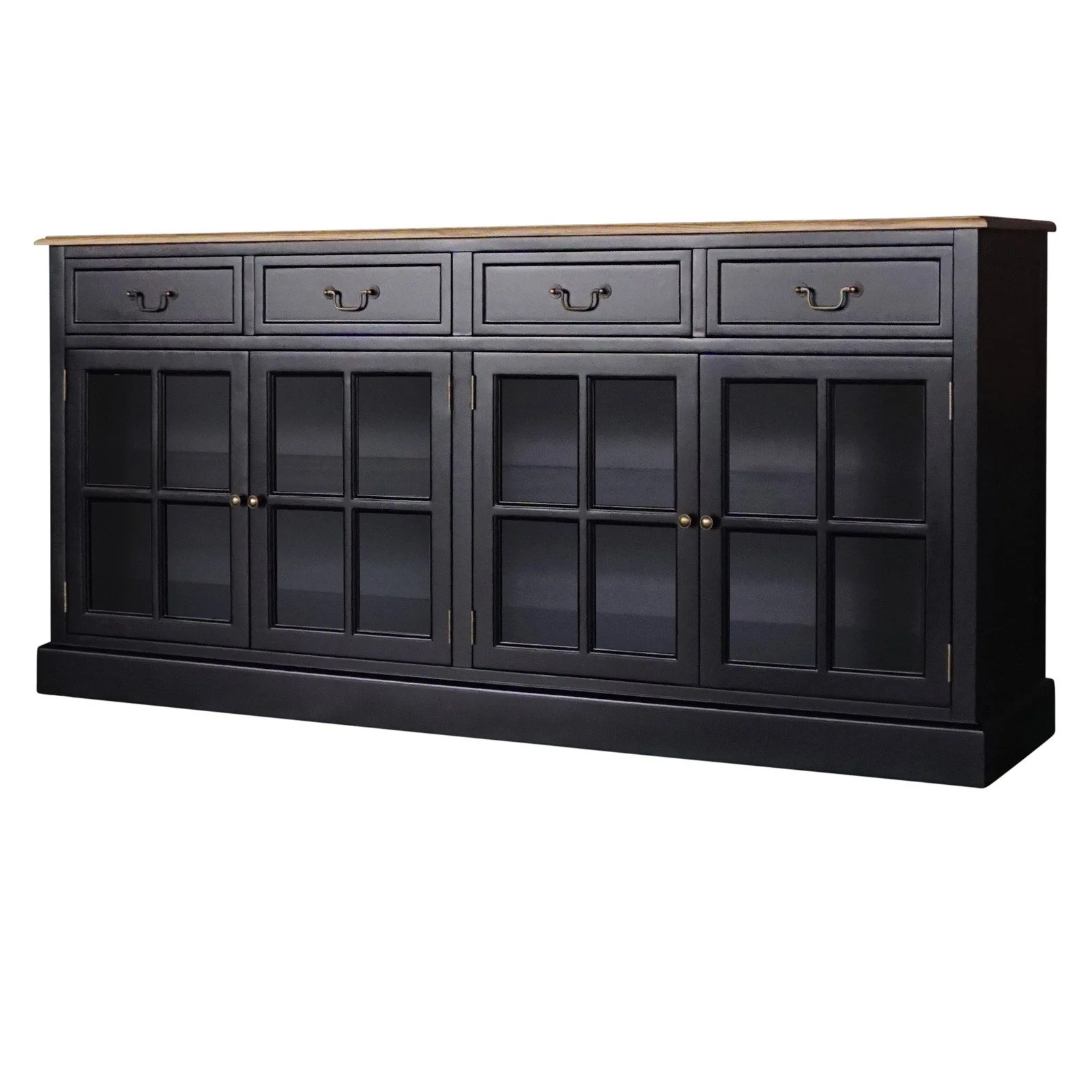 Hamptons Sorrento 4 Glass Door Sideboard Buffet - Image 4