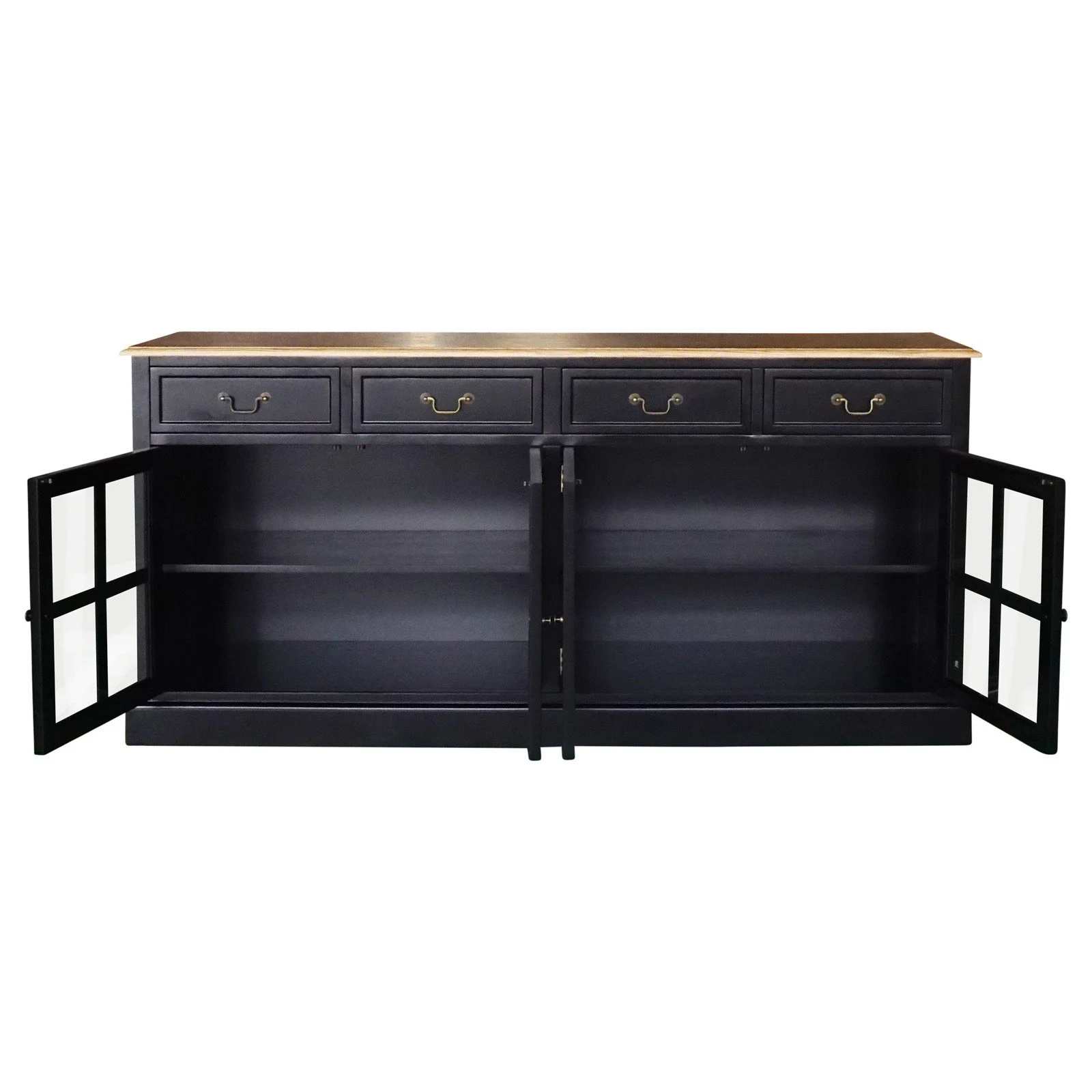 Hamptons Sorrento 4 Glass Door Sideboard Buffet - Image 5