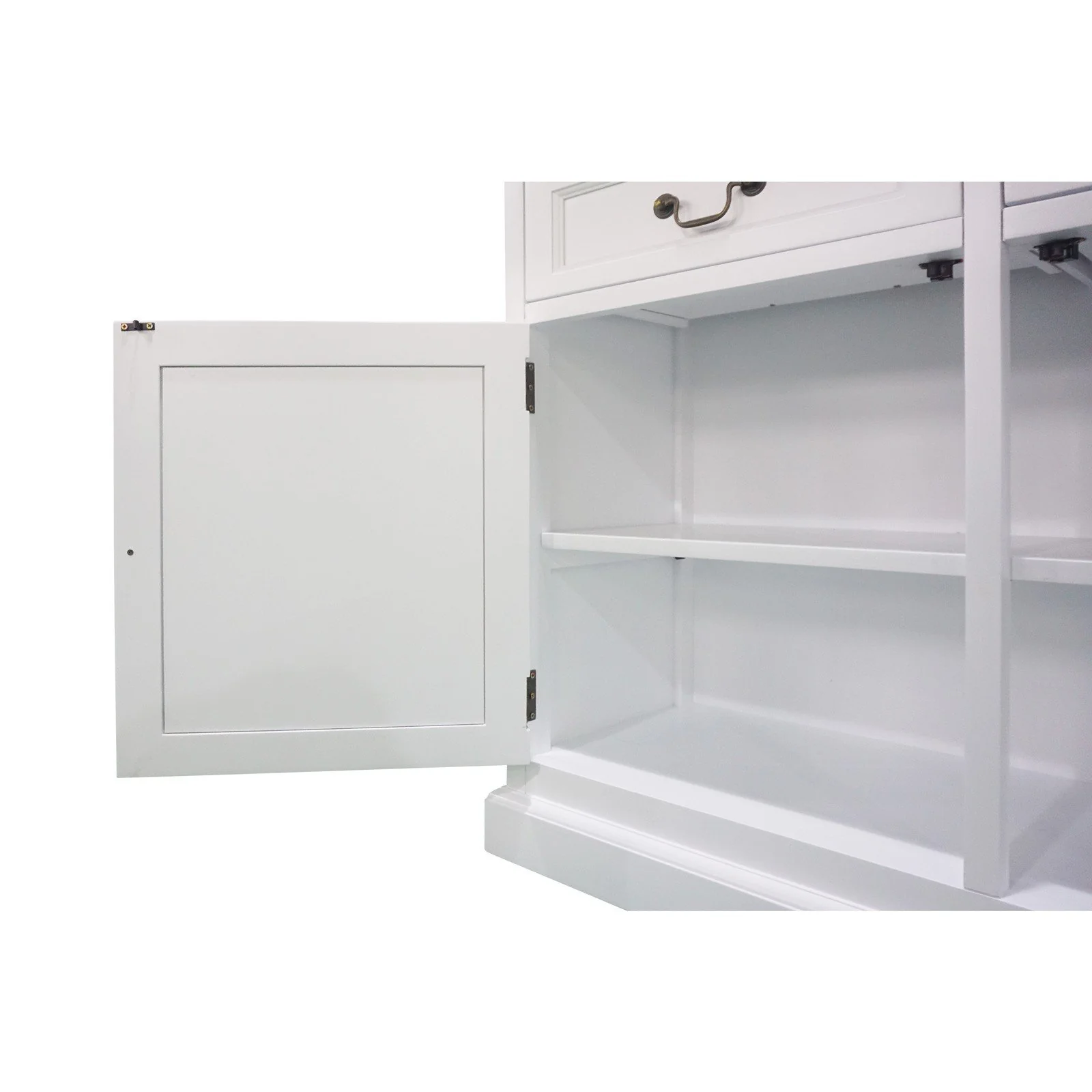 Hamptons Sorrento Buffet and Hutch Glass Display Bookcase - Image 10