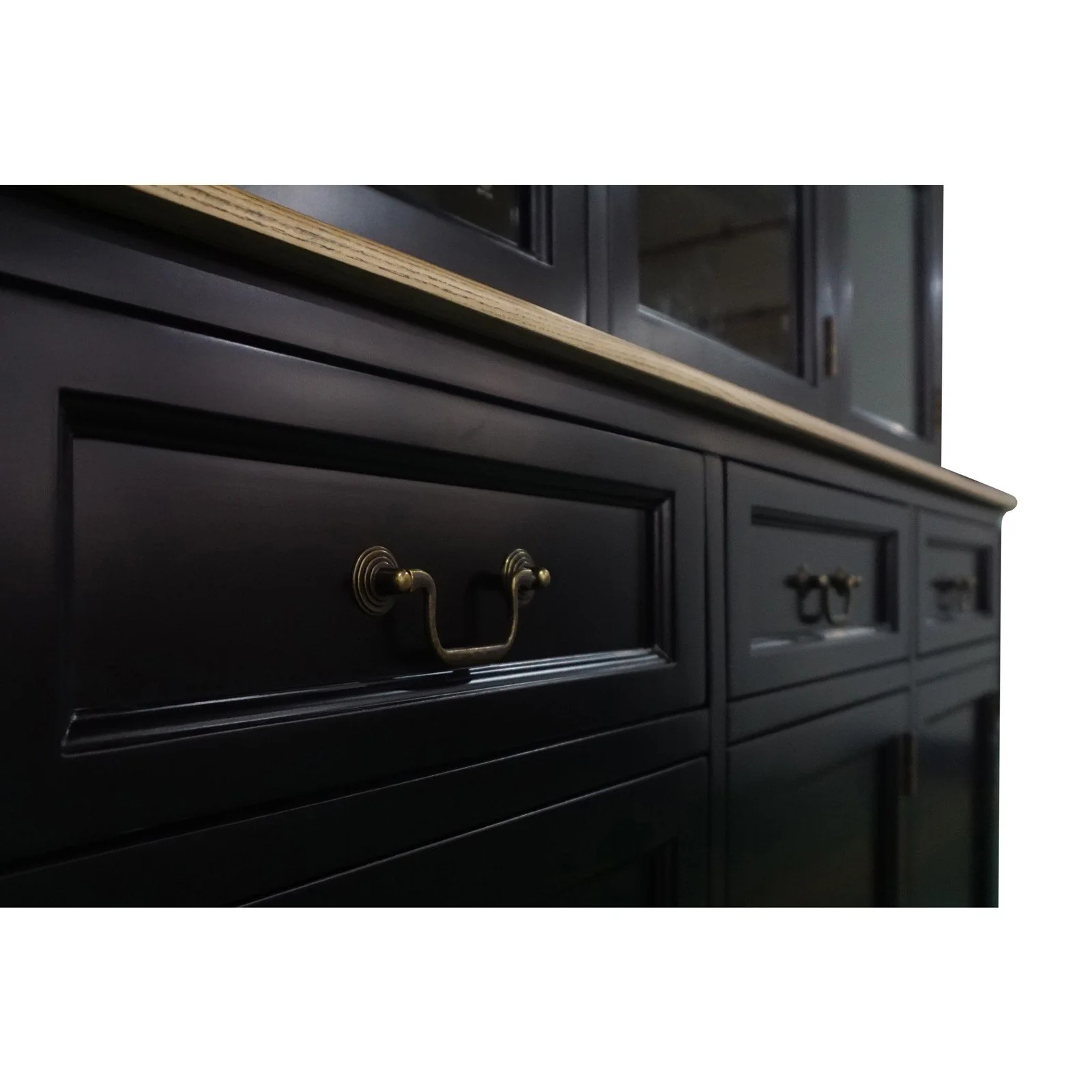 Hamptons Sorrento Buffet and Hutch Glass Display Bookcase - Image 20