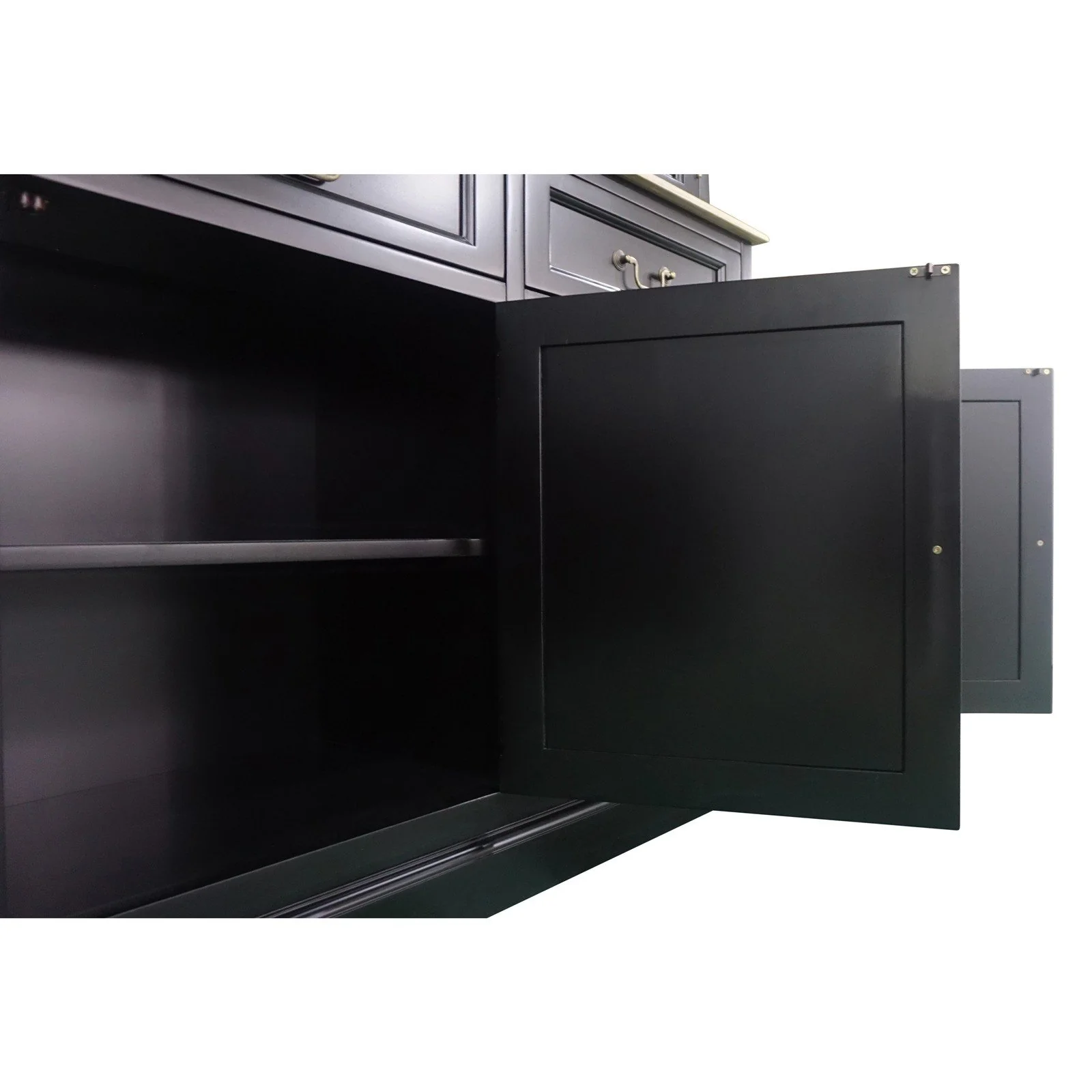 Hamptons Sorrento Buffet and Hutch Glass Display Bookcase - Image 23