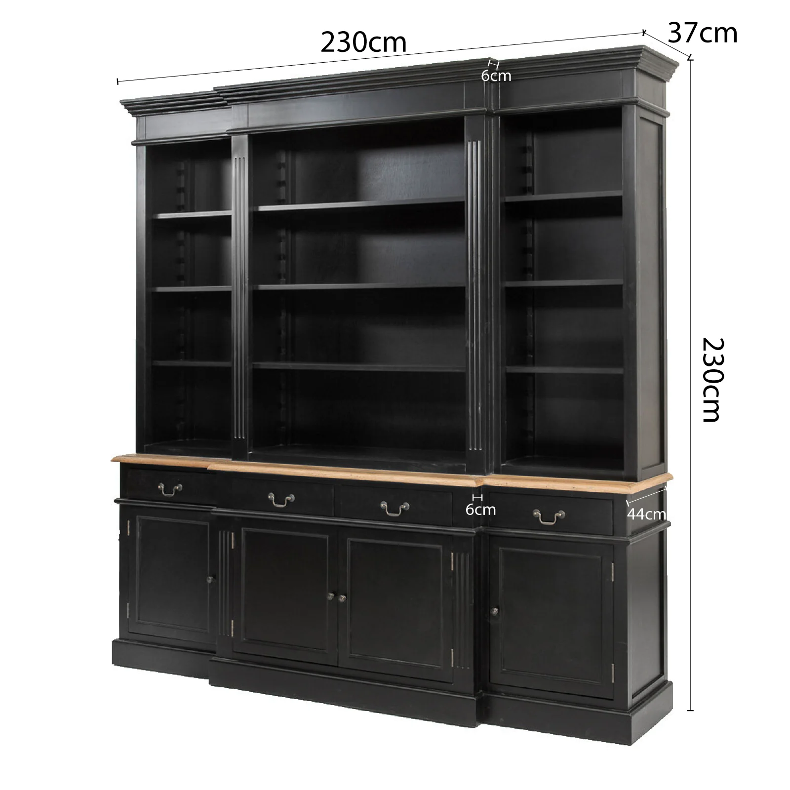 Hamptons Sorrento Buffet and Hutch Sideboard Bookcase Cabinet - Image 29