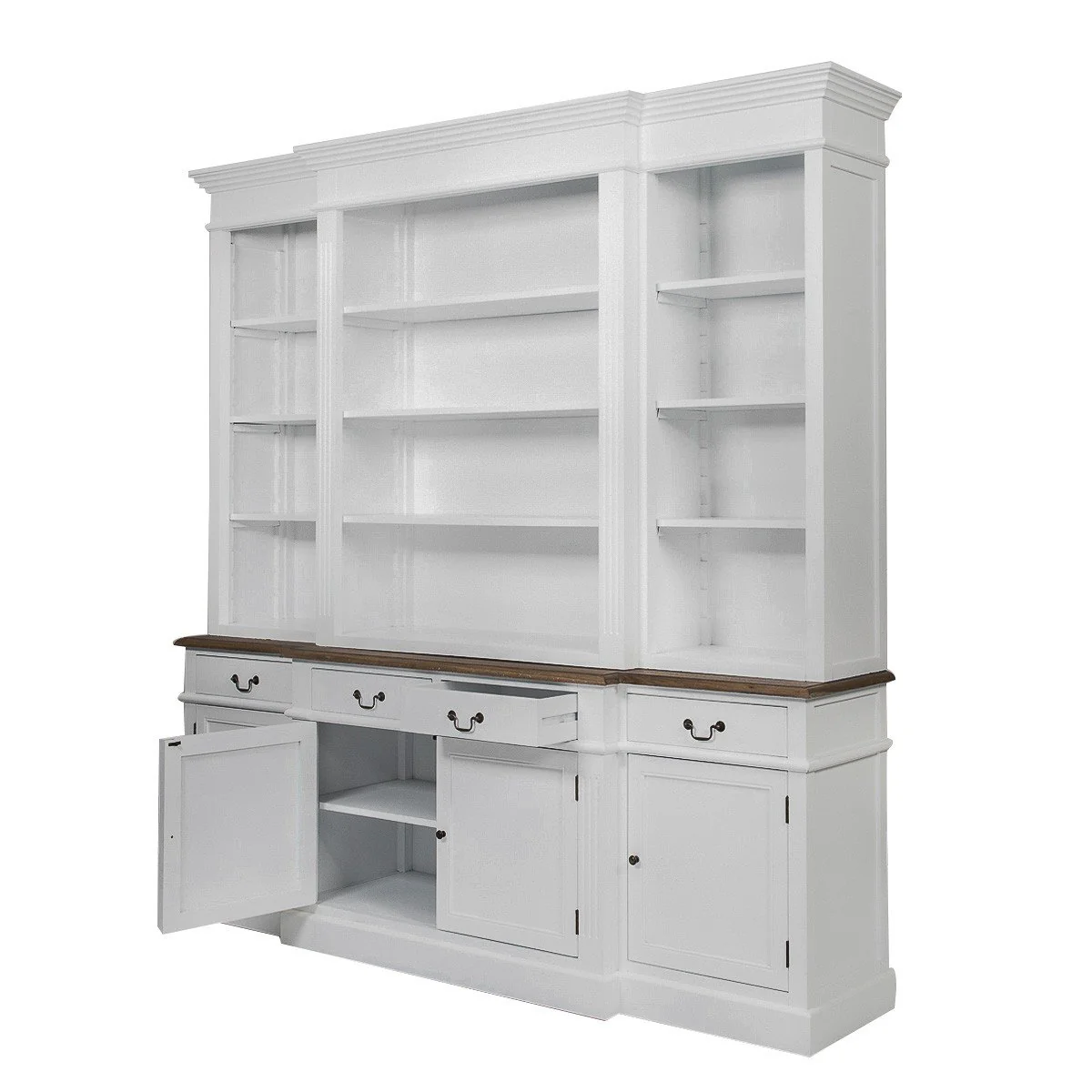 Hamptons Sorrento Buffet and Hutch Sideboard Bookcase Cabinet - Image 3