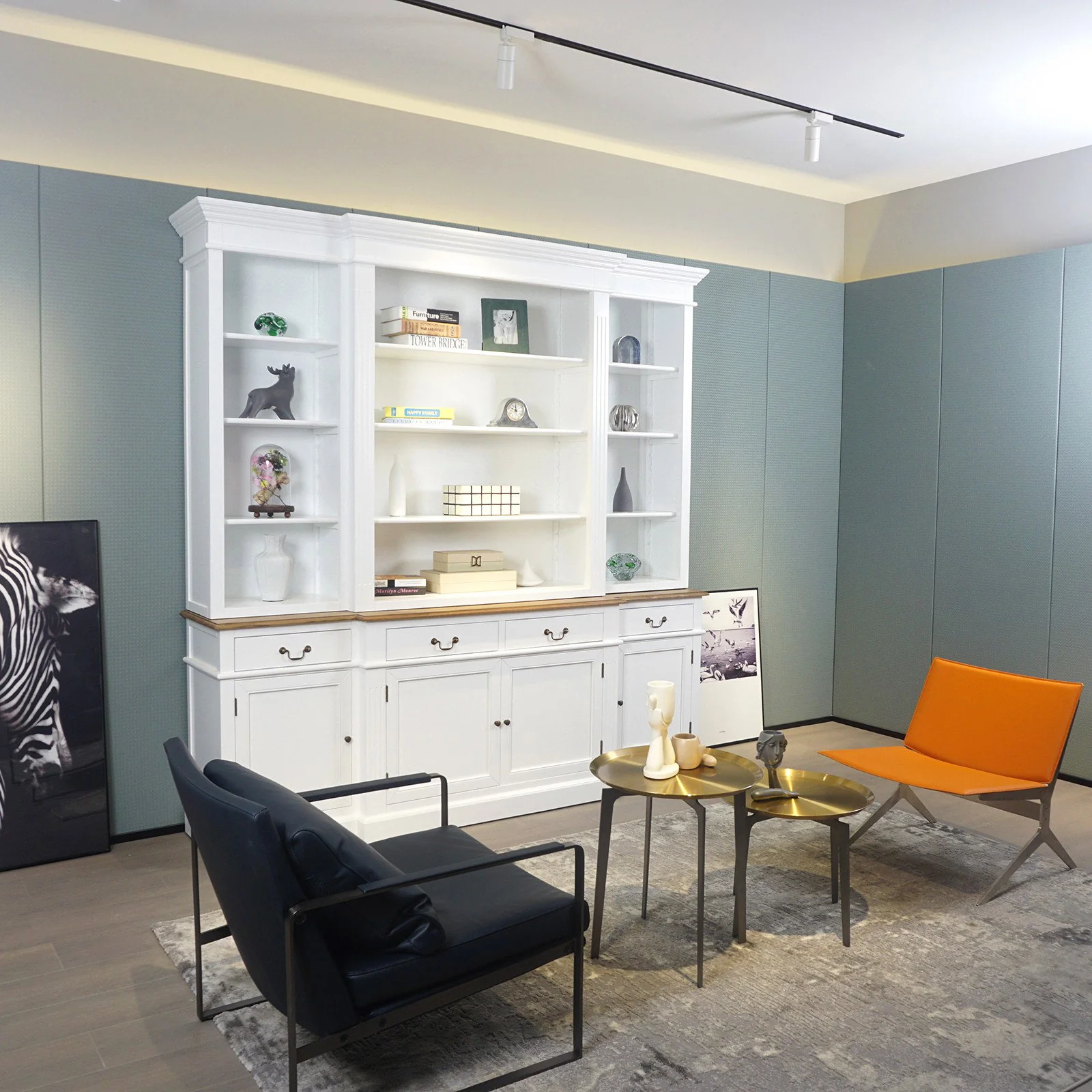 Hamptons Sorrento Buffet and Hutch Sideboard Bookcase Cabinet - Image 31