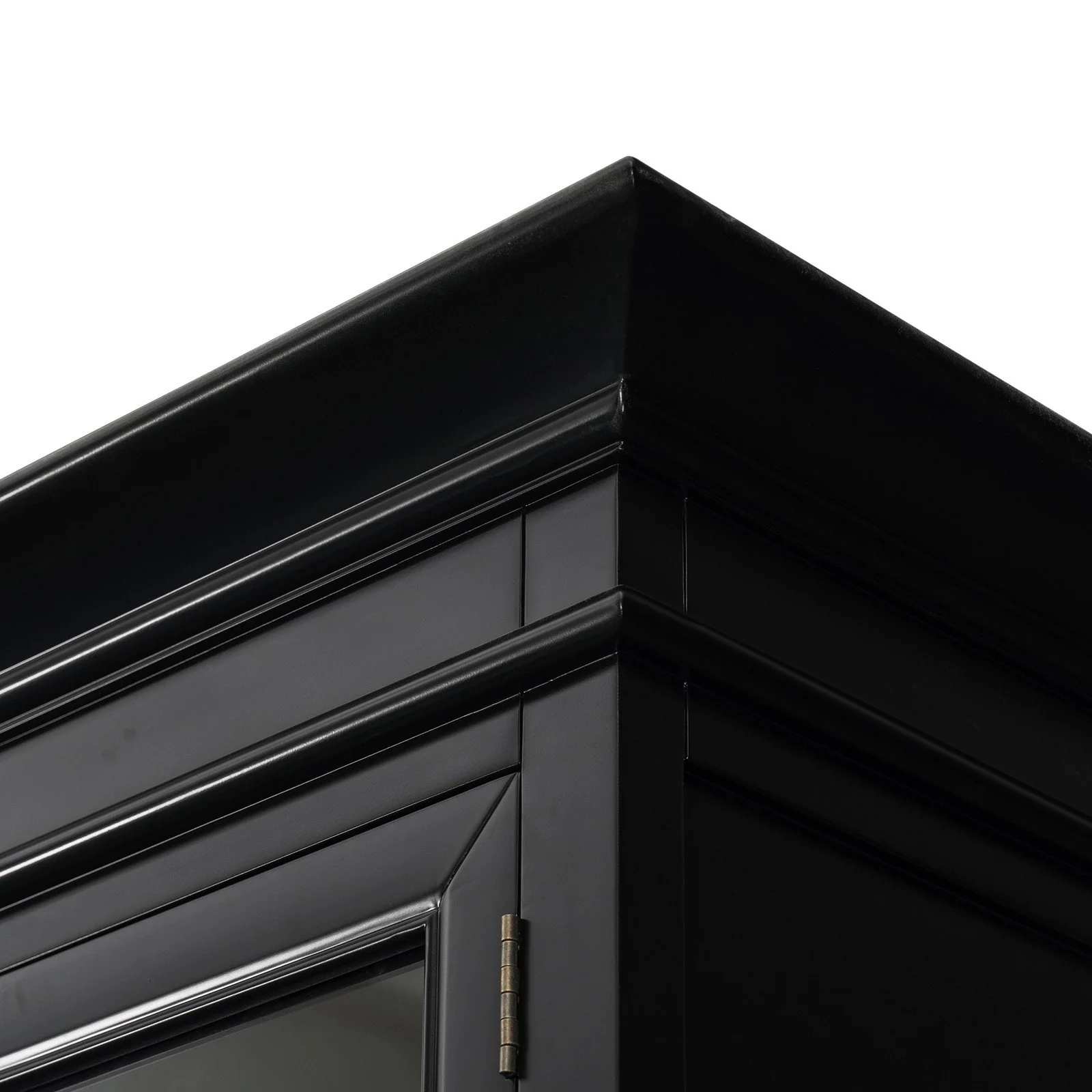 Hamptons Sorrento Buffet Sideboard Glass Hutch Open Bookcase - Image 13