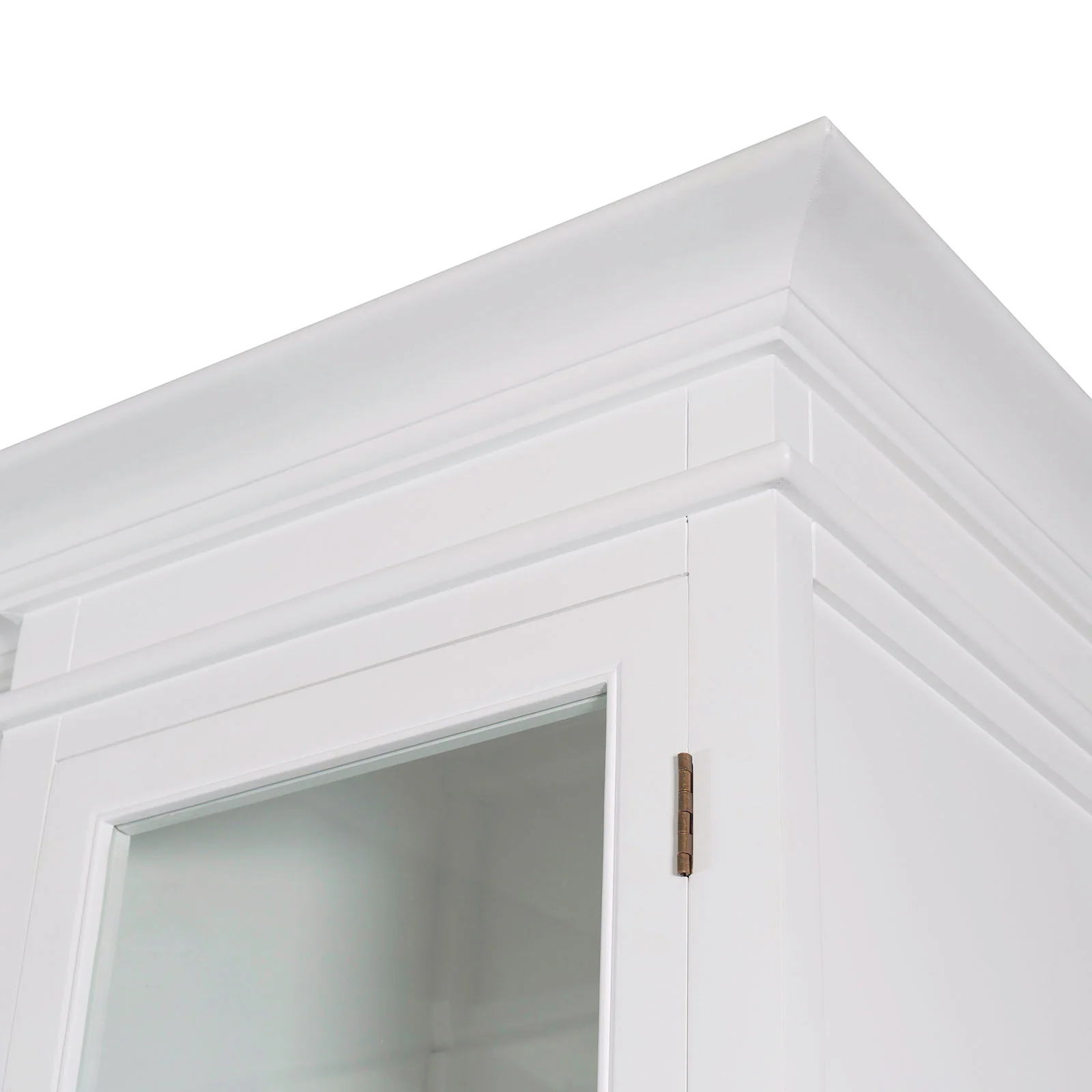 Hamptons Sorrento Buffet Sideboard Glass Hutch Open Bookcase - Image 24