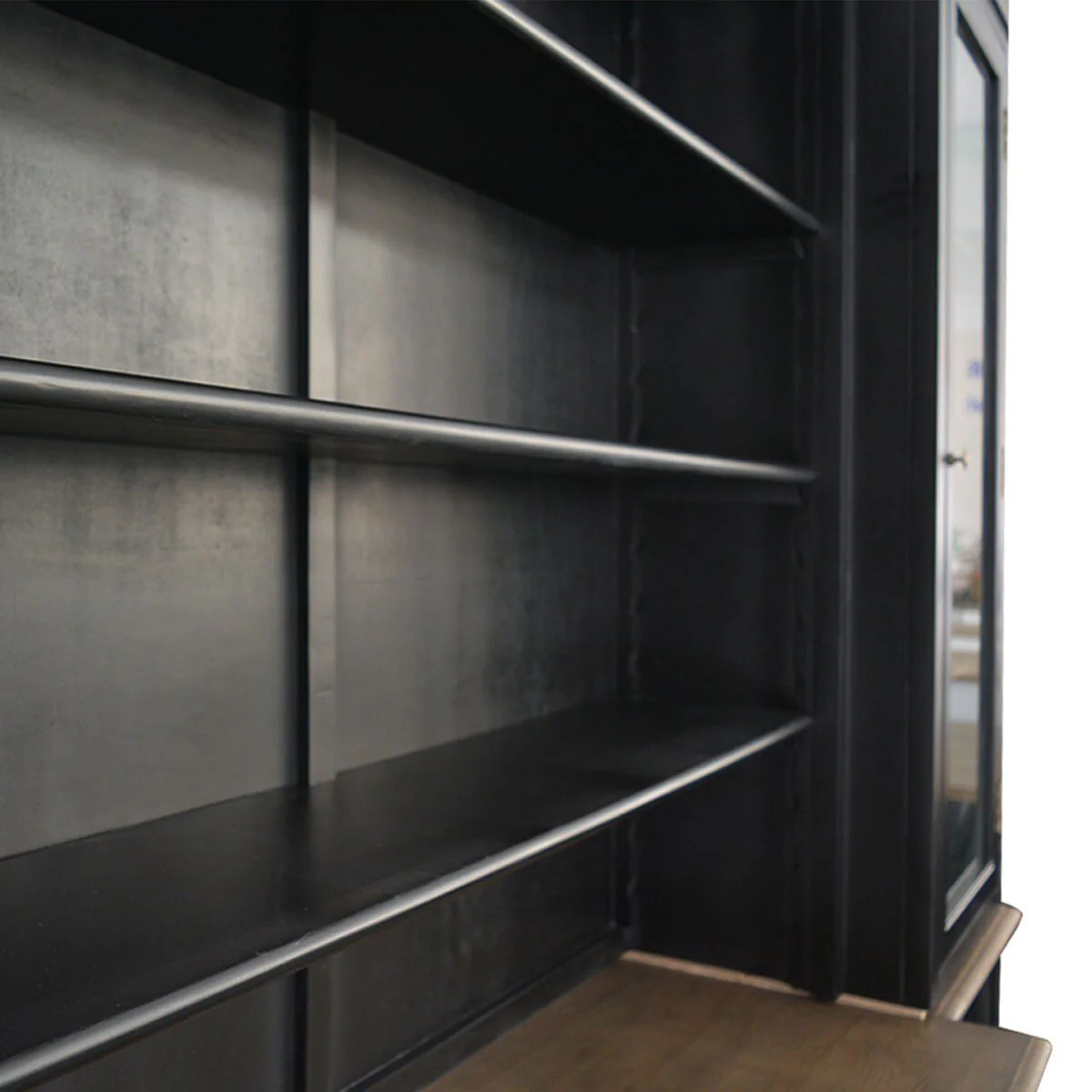 Hamptons Sorrento Buffet Sideboard Glass Hutch Open Bookcase - Image 5