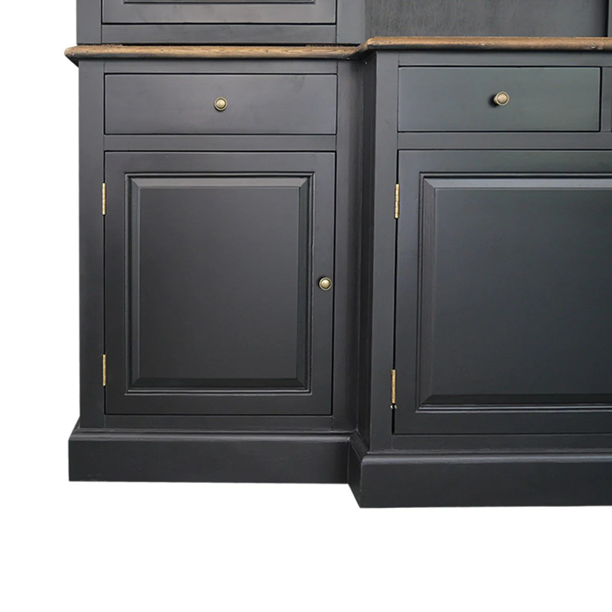 Hamptons Sorrento Buffet Sideboard Glass Hutch Open Bookcase - Image 9
