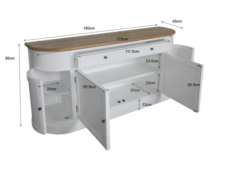 Hamptons Sorrento Provence Sideboard Buffet - Image 8