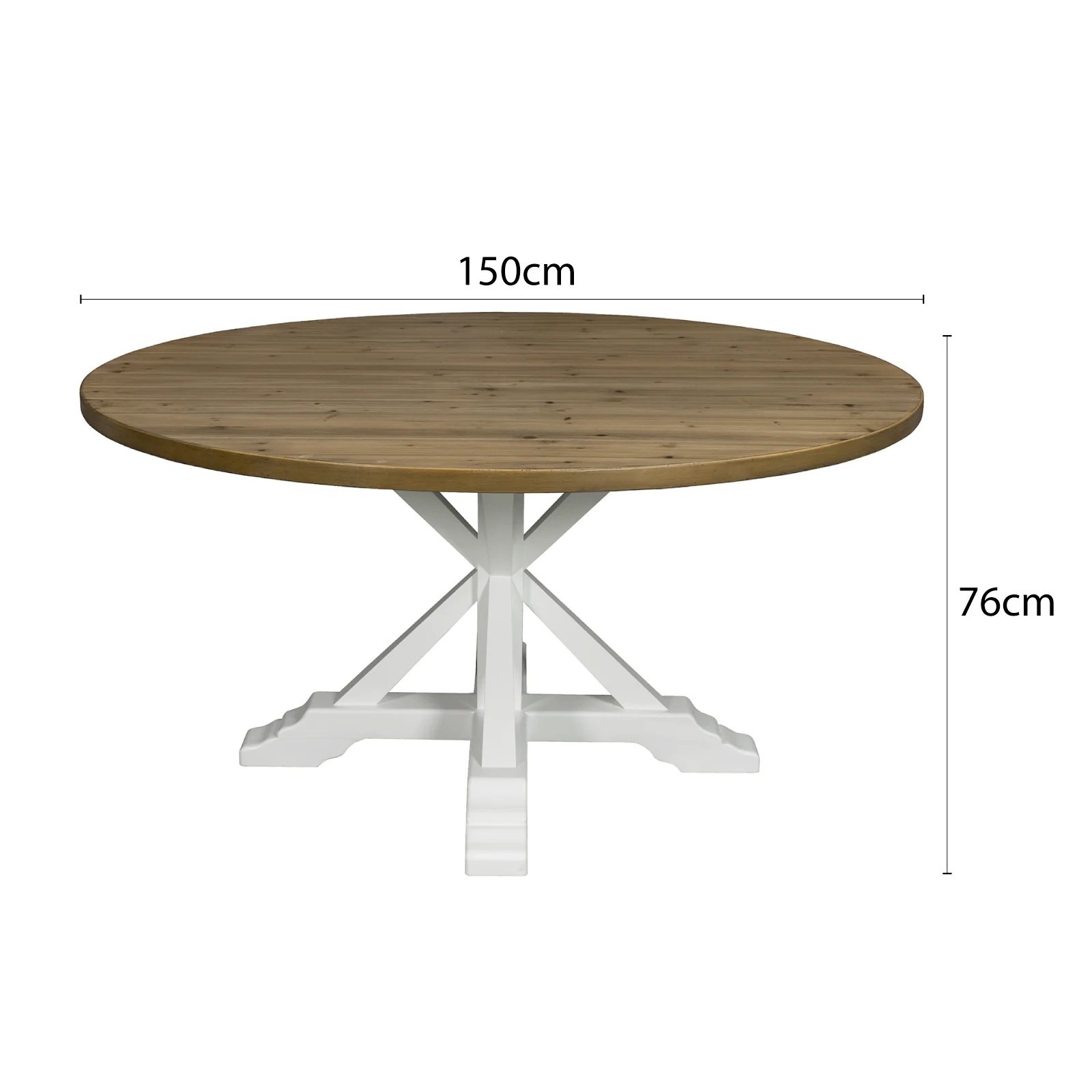 Hamptons Sorrento Round Trestle Dining Table - Image 9