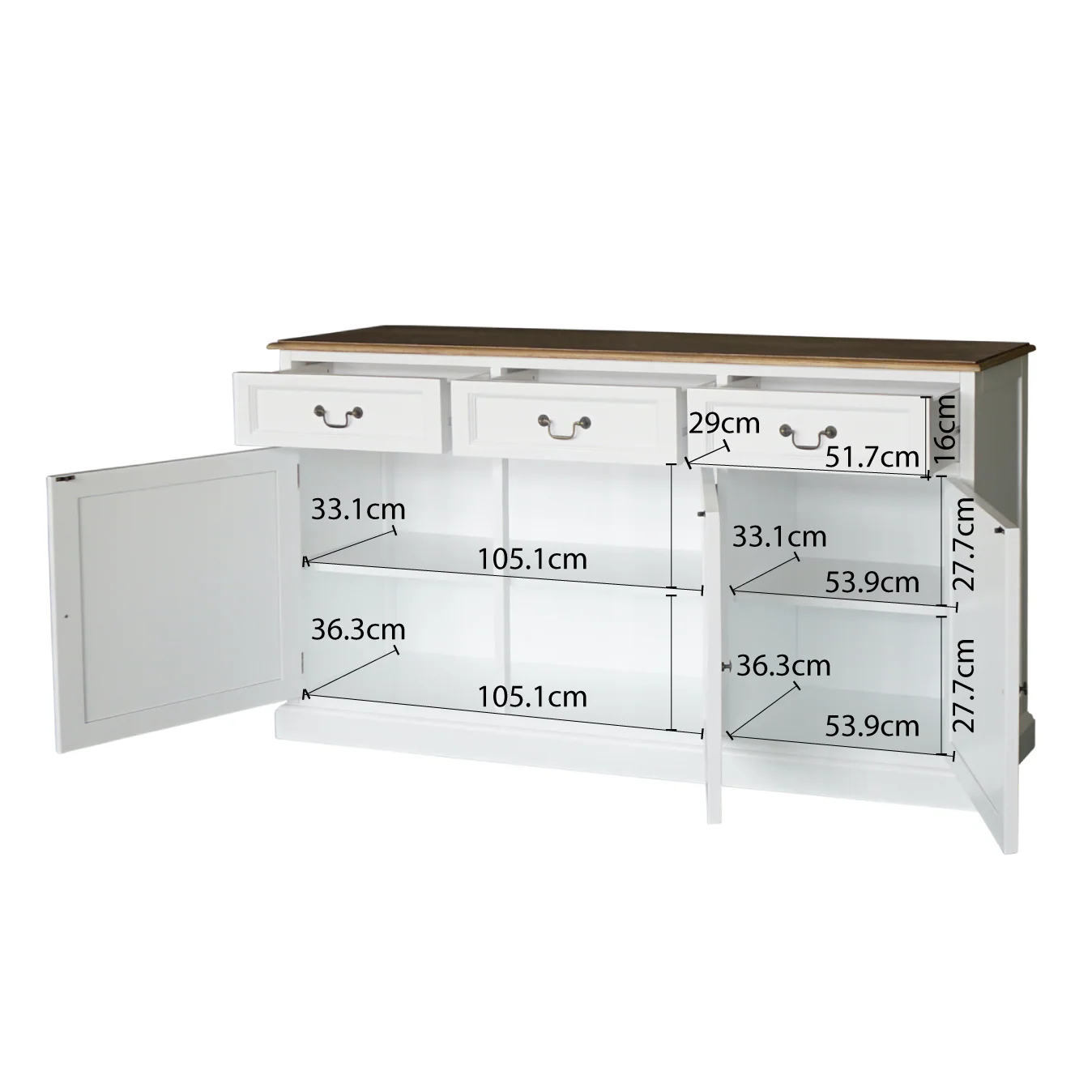 Hamptons Sorrento Sideboard Buffet - Image 12