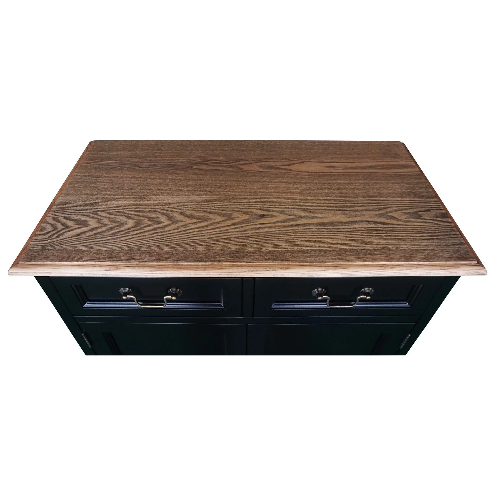 Hamptons Sorrento 2-Drawer Storage Cupboard Cabinet Natural Top - Image 13