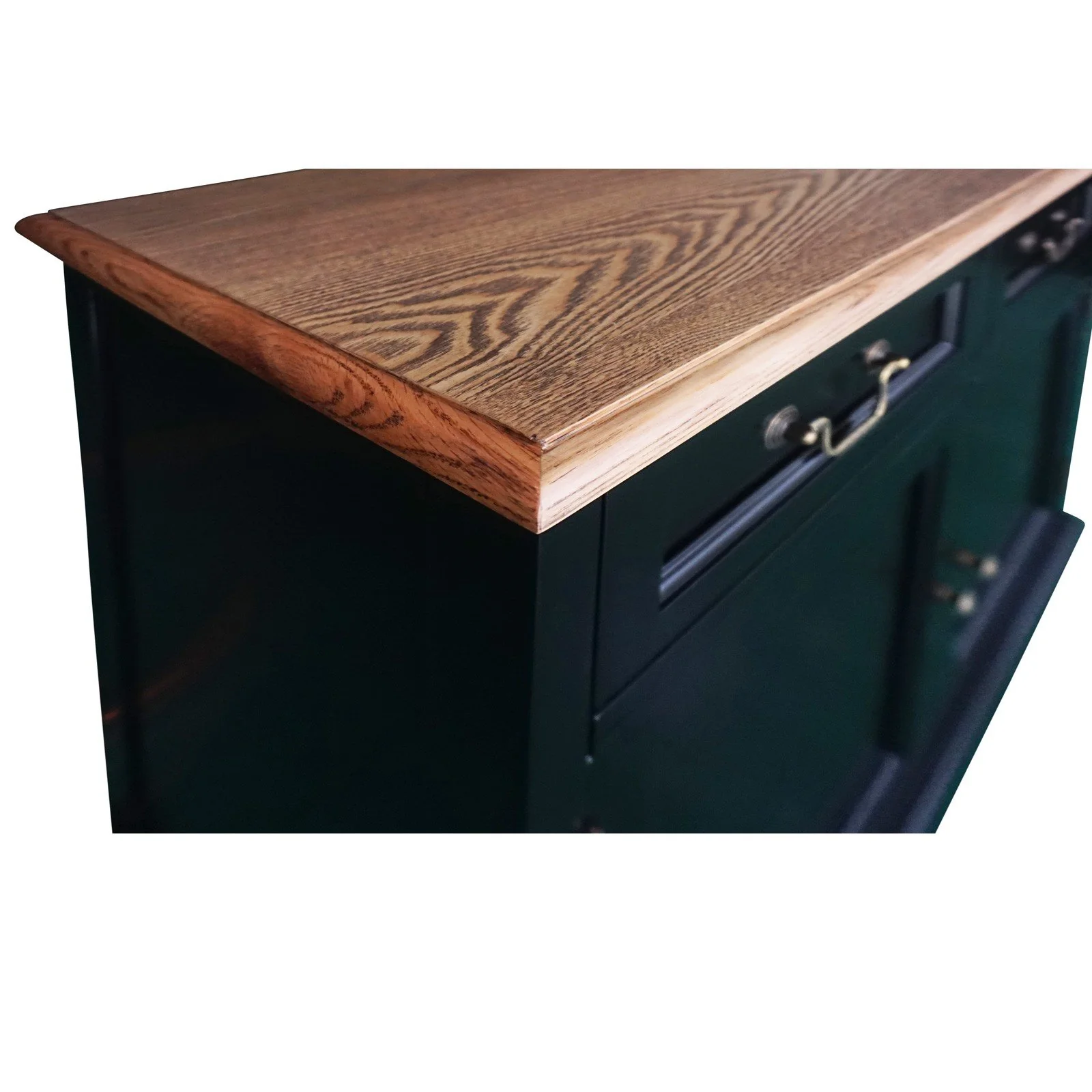 Hamptons Sorrento 2-Drawer Storage Cupboard Cabinet Natural Top - Image 14