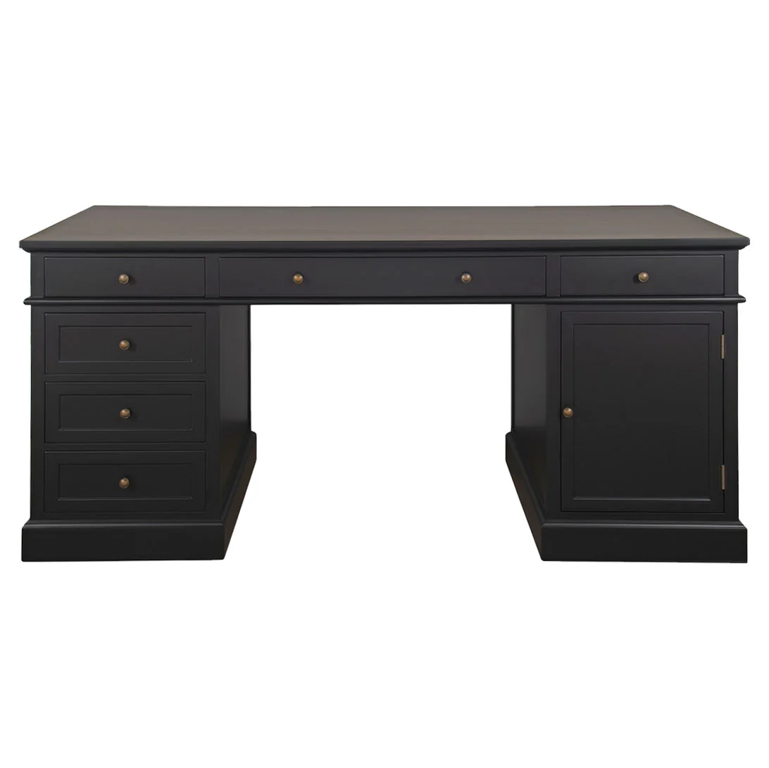 Hamptons Halifax 180cm Timber Executive Desk - Image 15