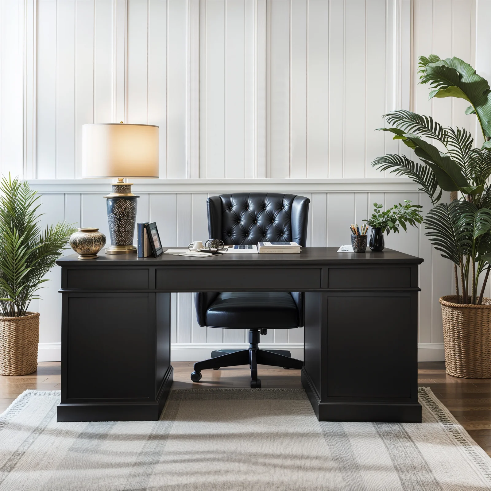 Hamptons Halifax 180cm Timber Executive Desk - Image 16