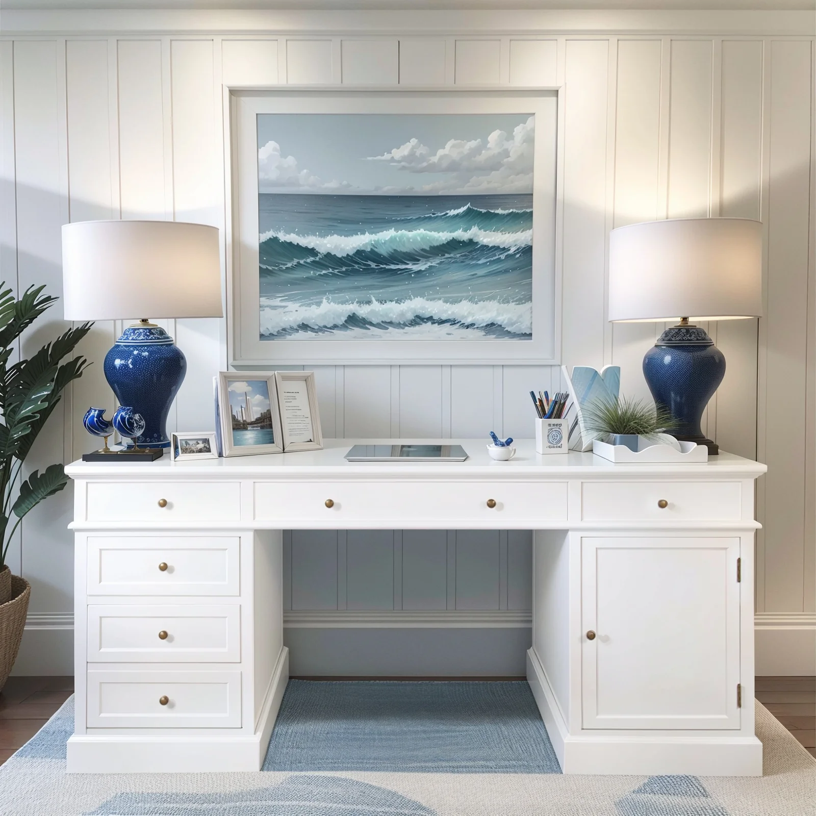 Hamptons Halifax 180cm Timber Executive Desk - Image 28
