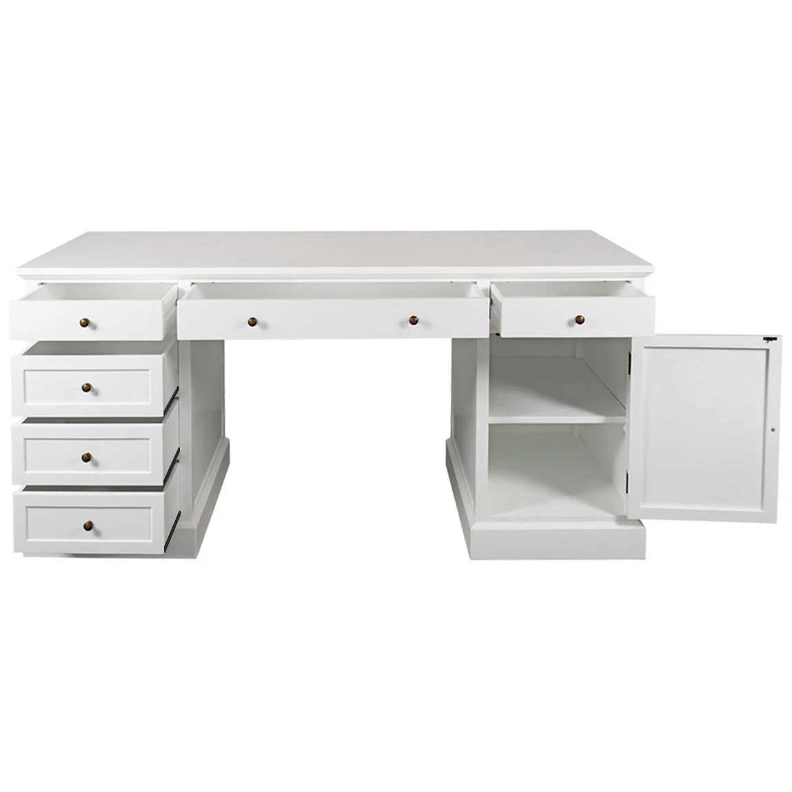 Hamptons Halifax 180cm Timber Executive Desk - Image 31