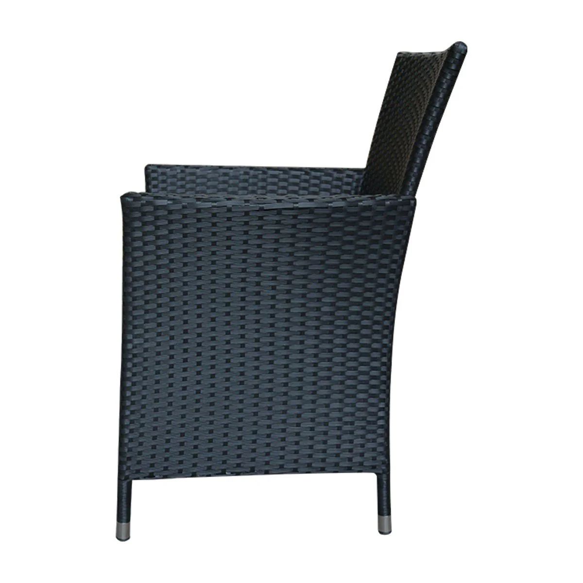 Malibu Set of 2 Outdoor Dining Chairs Furniture Rattan Steel Frame - Image 4