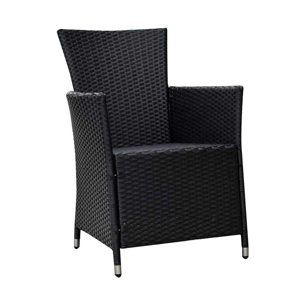 Malibu Set of 2 Outdoor Dining Chairs Furniture Rattan Steel Frame - Image 5