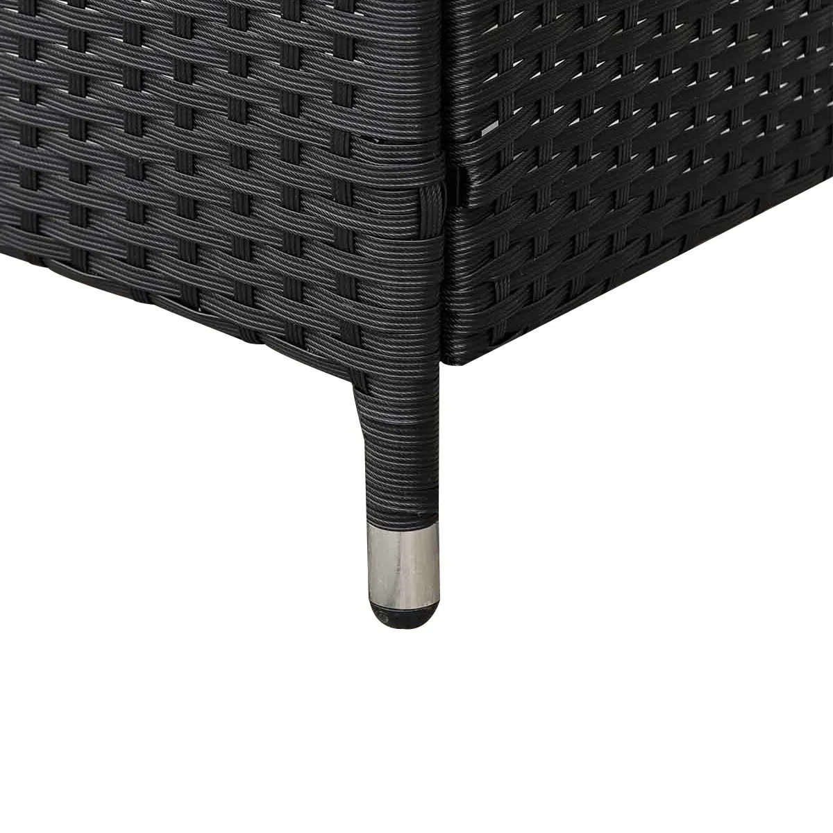 Malibu Set of 2 Outdoor Dining Chairs Furniture Rattan Steel Frame - Image 8