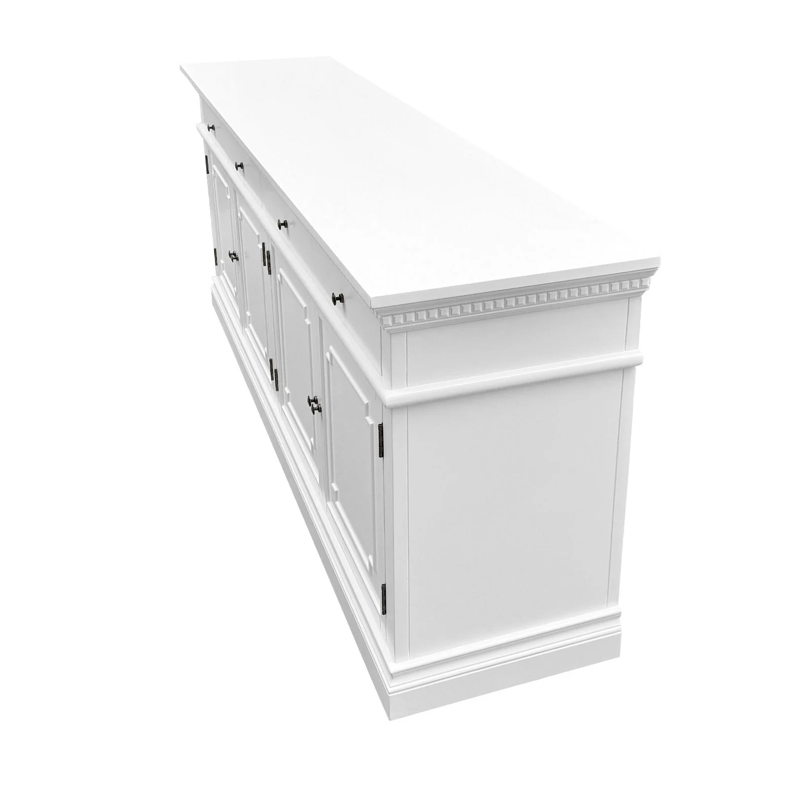 New England Hamptons 4 Drawers 4 Doors Sideboard Buffet & Console Cabinet - Image 14