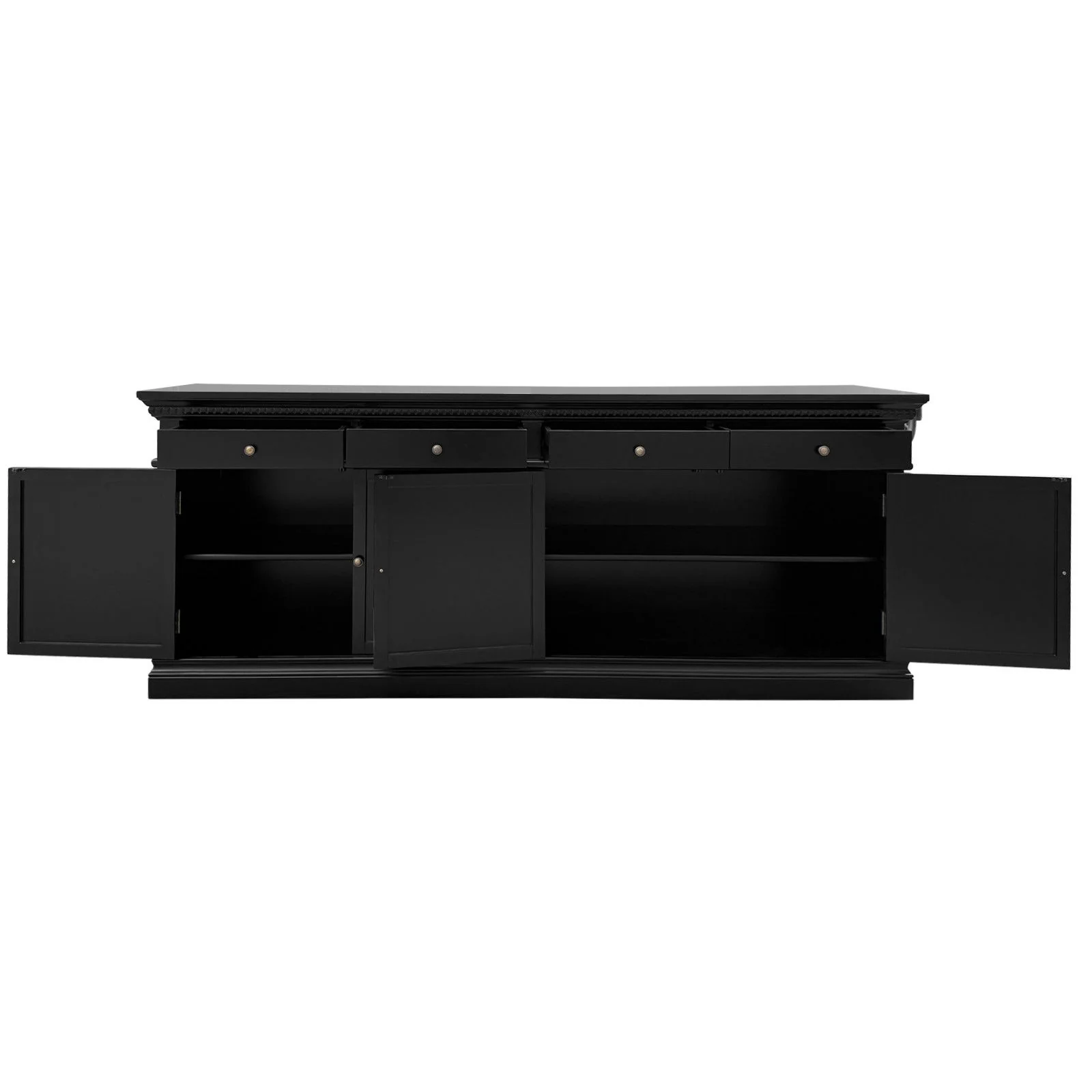New England Hamptons 4 Drawers 4 Doors Sideboard Buffet & Console Cabinet - Image 25