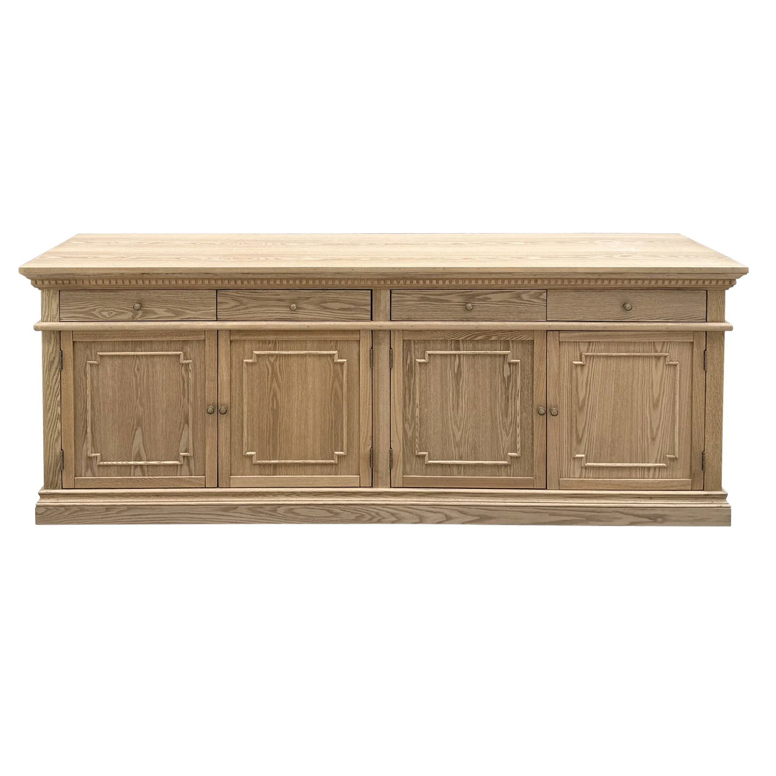New England Hamptons 4 Drawers 4 Doors Sideboard Buffet & Console Cabinet - Image 3