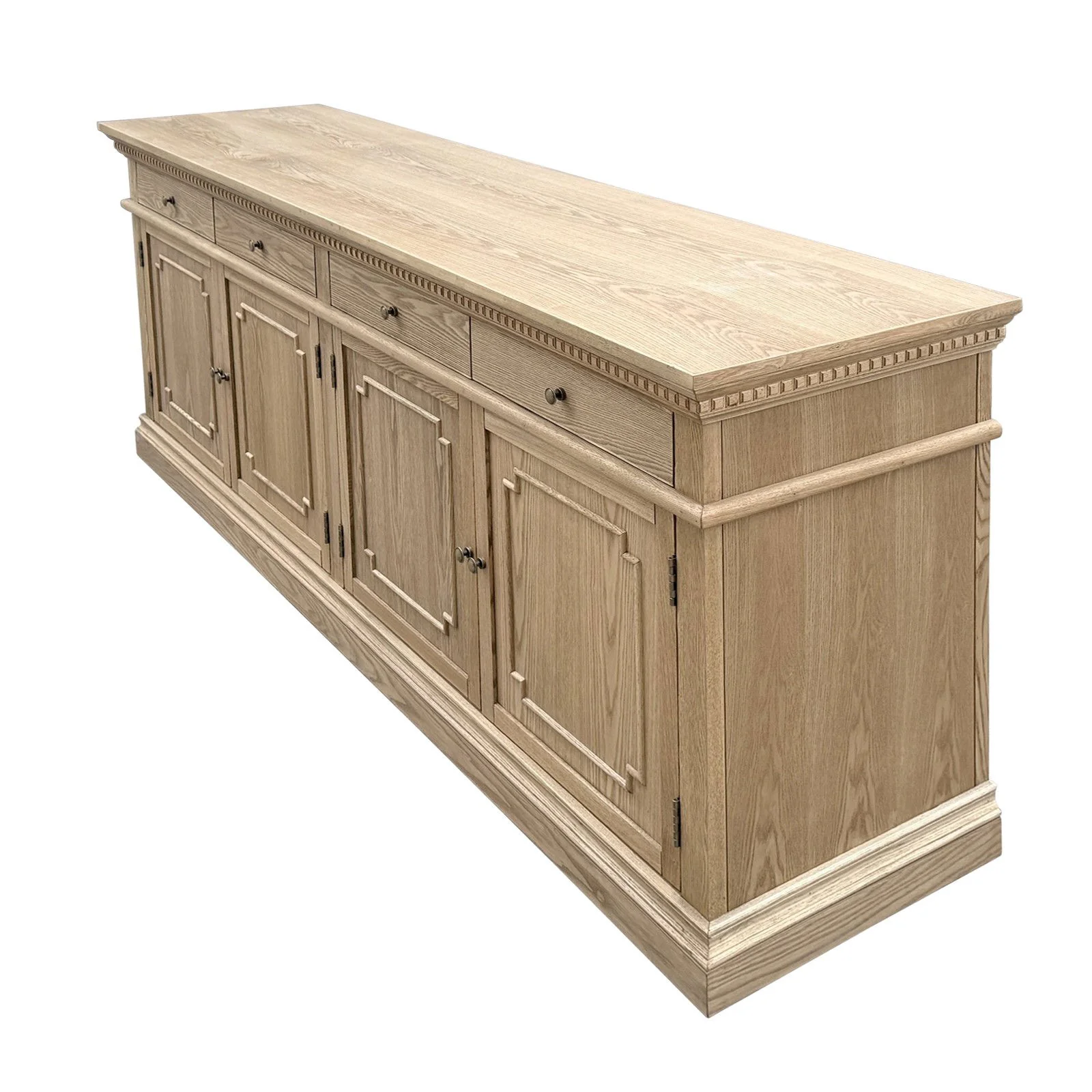 New England Hamptons 4 Drawers 4 Doors Sideboard Buffet & Console Cabinet - Image 6