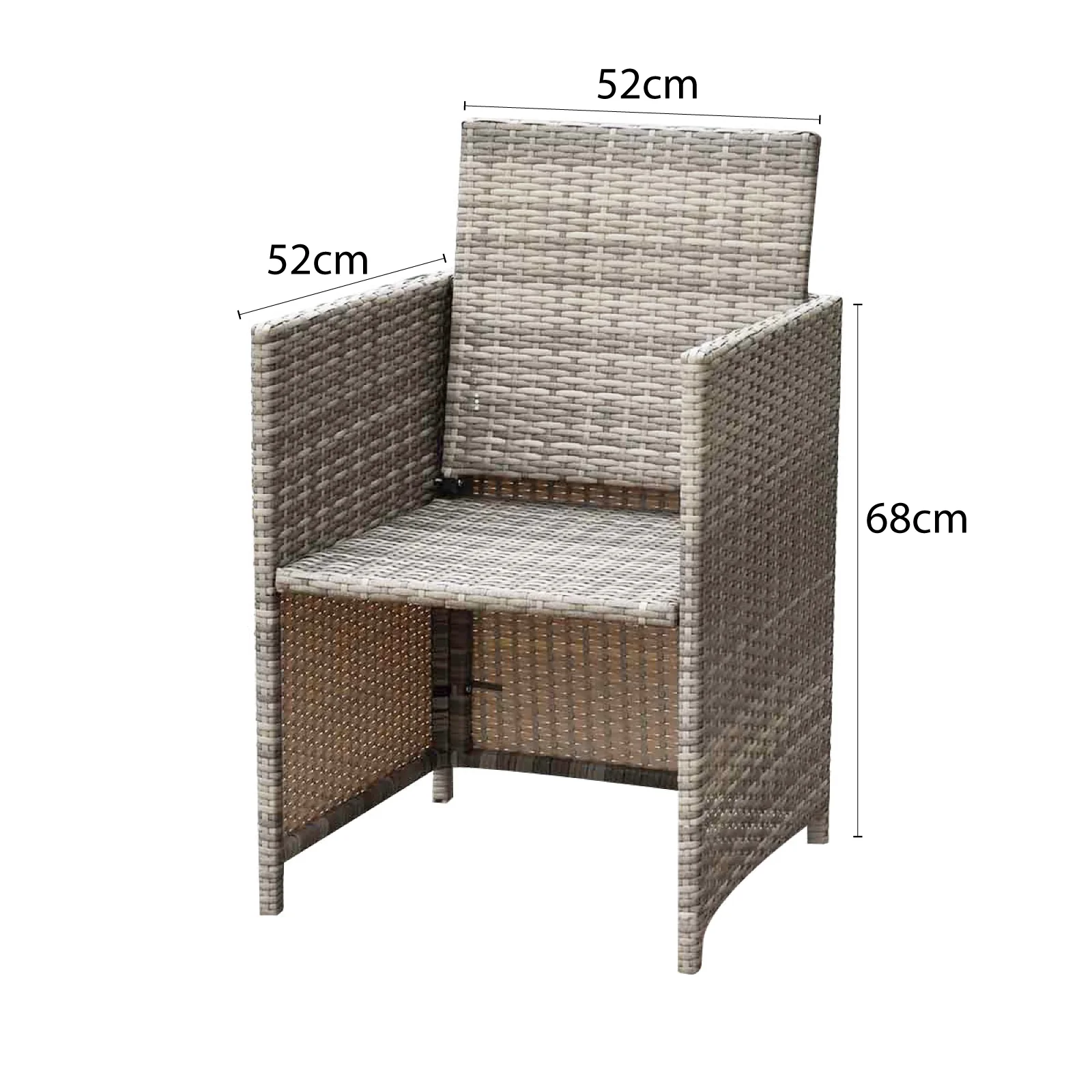 Outdoor Living Havana Wicker Rattan Dining Chair with cushion - Image 23