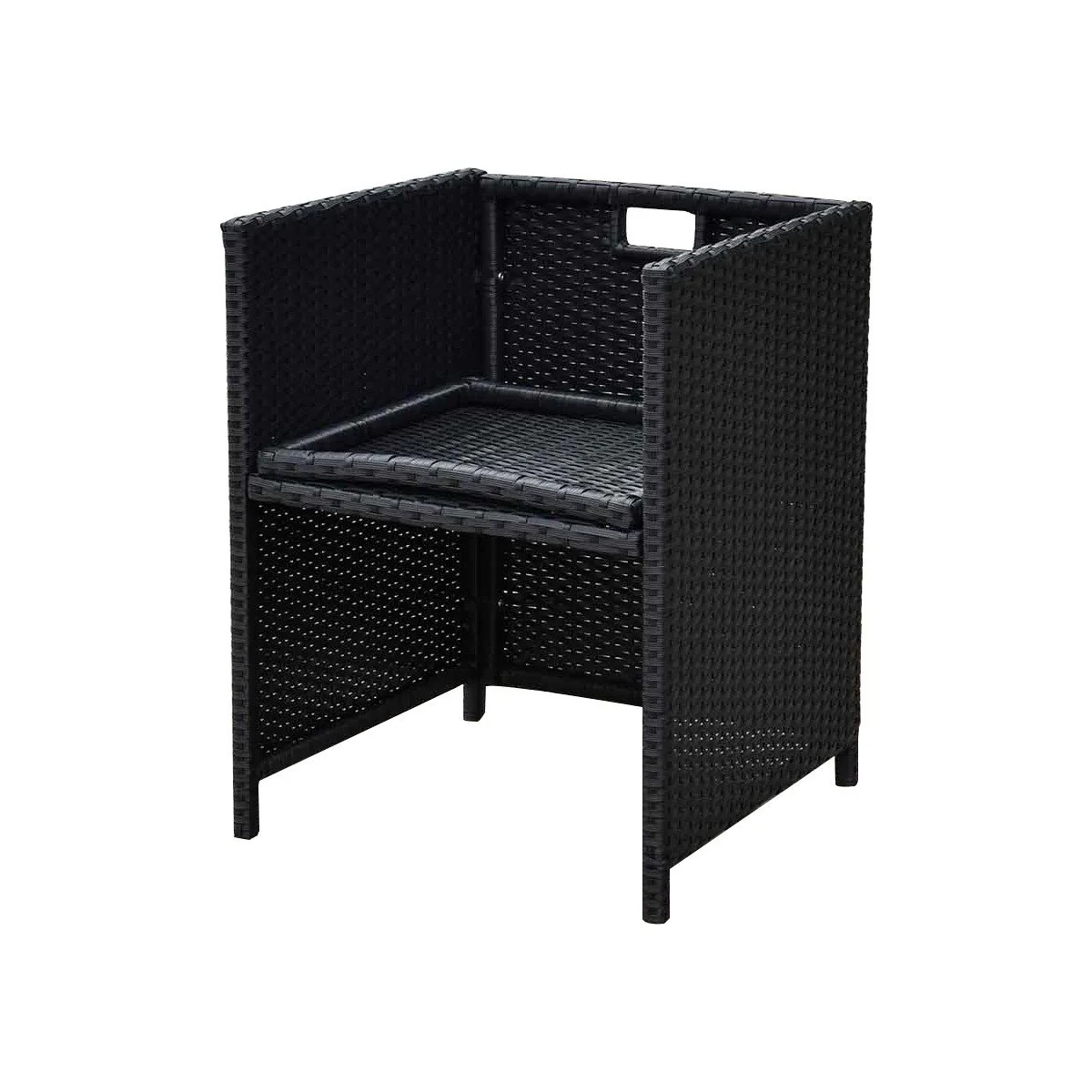 Outdoor Living Havana Wicker Rattan Dining Chair with cushion - Image 5