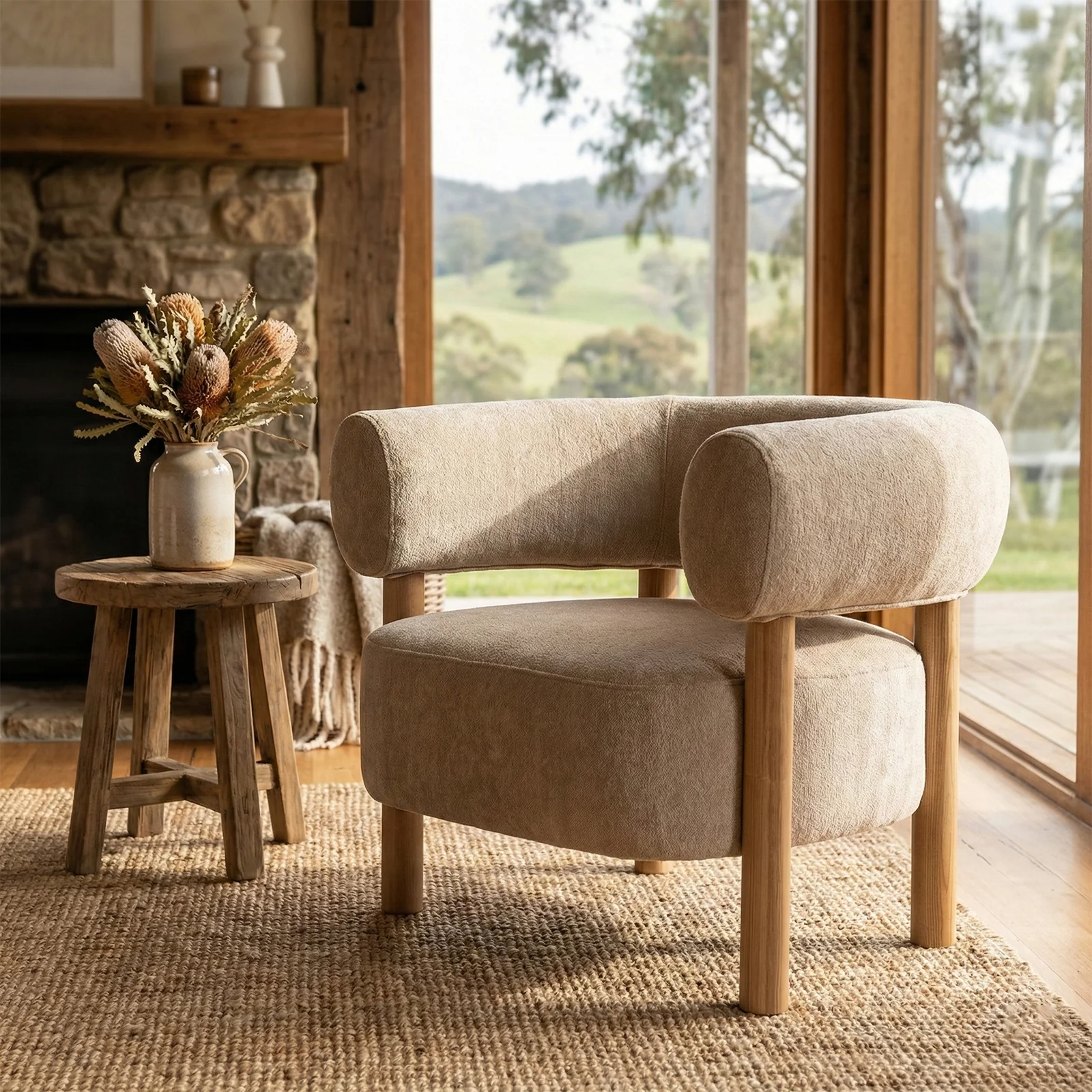Scandi-Modern Tub Accent Chair - Image 17